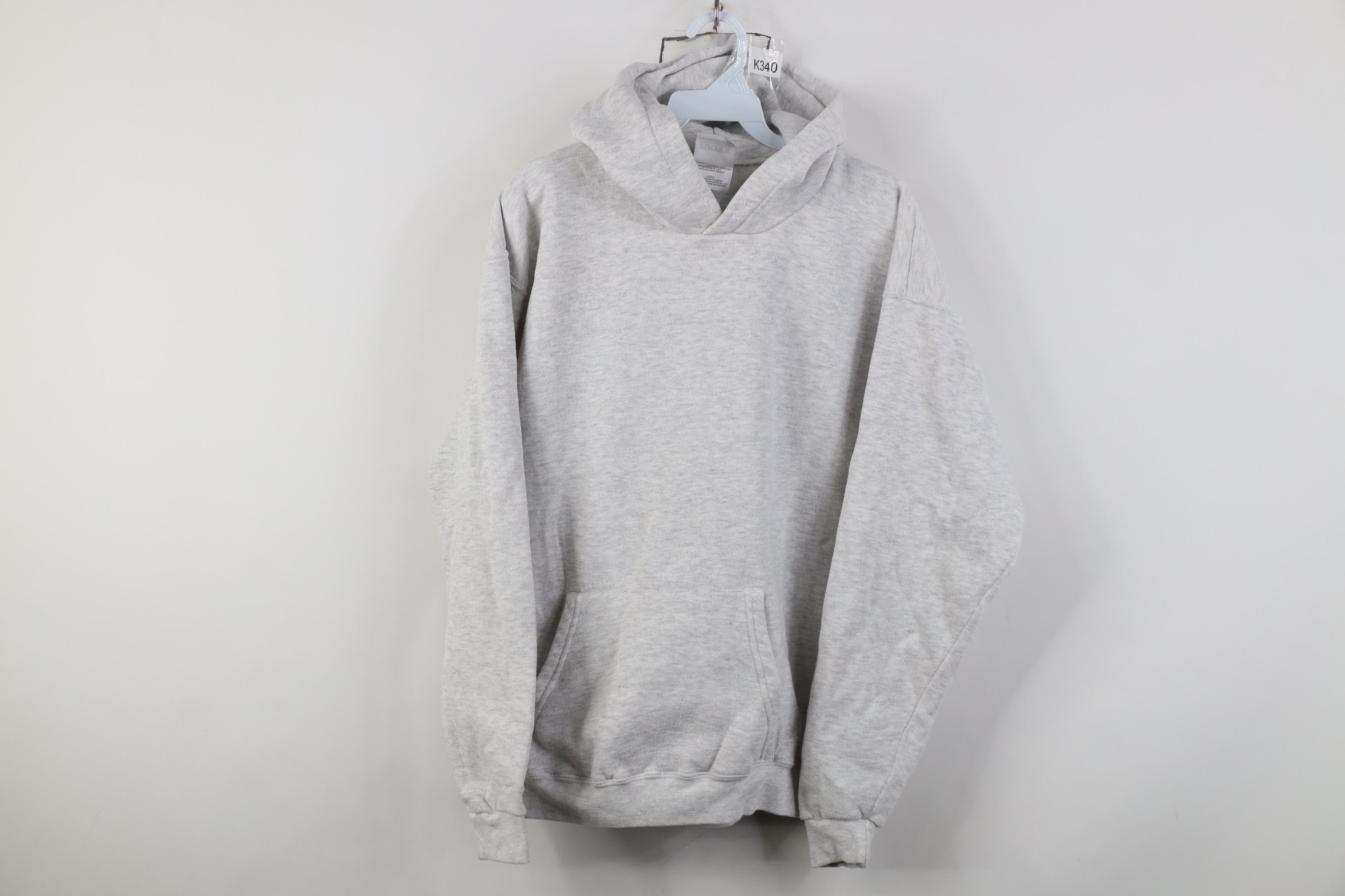 Zipper Gap Blank Hoodie Vintage 90s Streetwear Blank Hoodie