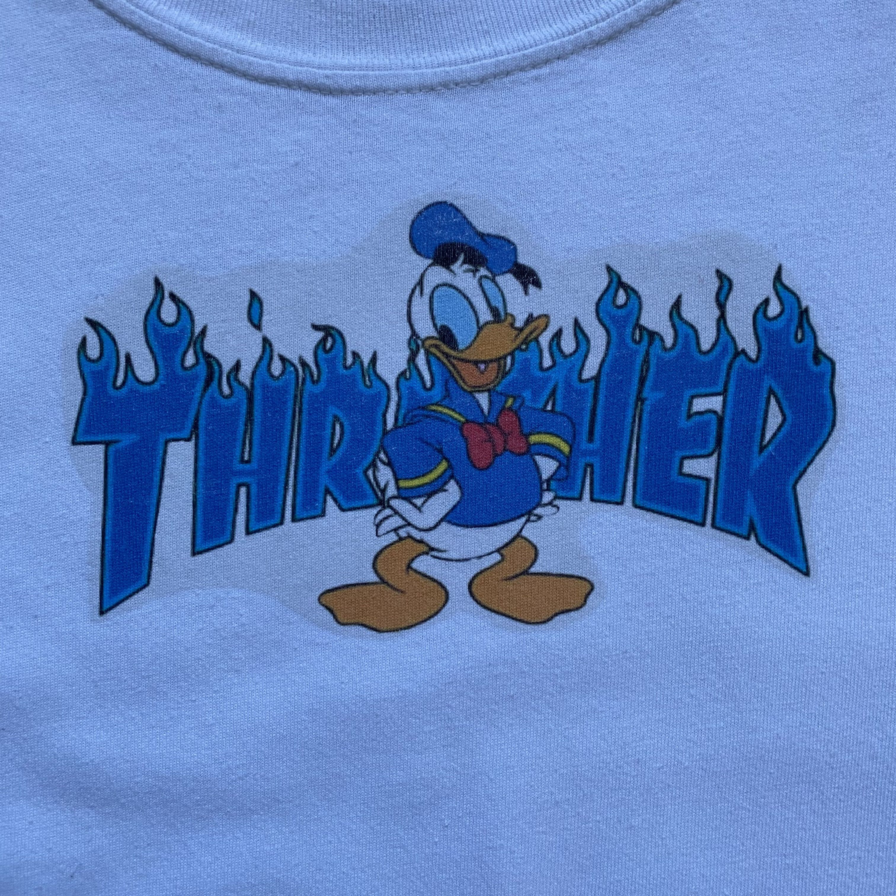 Disney 🛹RARE Thrasher t-shirt Donald Duck reprint gildan tee Size US M / EU 48-50 / 2 - 4 Thumbnail