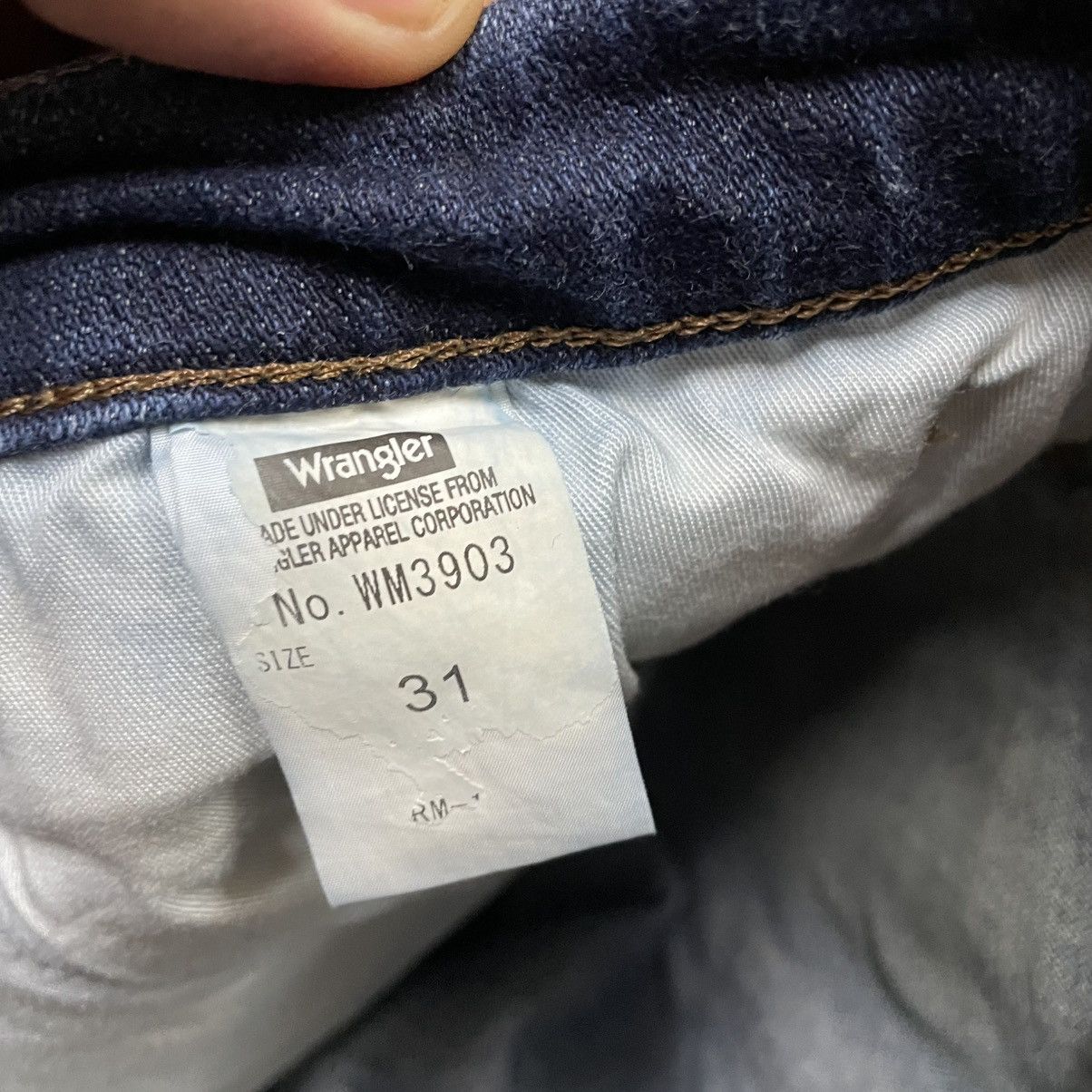 Wrangler 🔥Vintage Wrangler WM3903 Stoned Washed Distress Denim Jeans Size US 31 - 12 Thumbnail