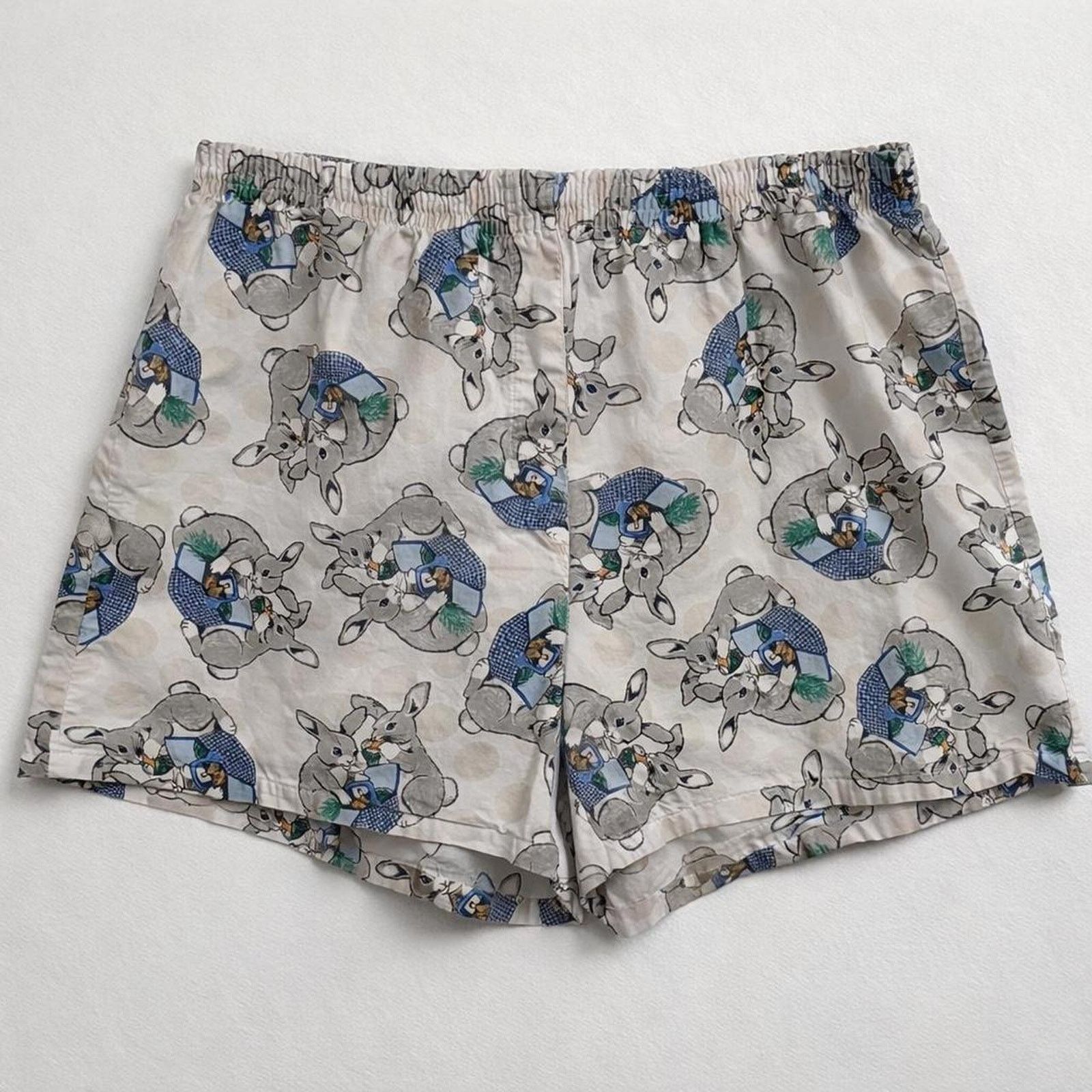 Other Vintage Sleepygirl USA 100% Cotton Bunny Print Shorts XL Size 36" / US 14 / IT 50 - 1 Thumbnail