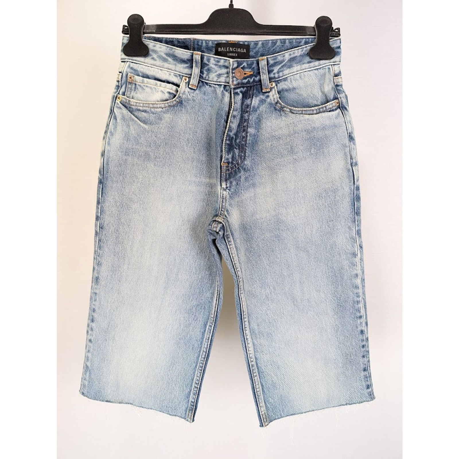 Balenciaga o1rshd1 Slim Shorts Organic Japanese Twill in Eco Blue Size US 32 / EU 48 - 2 Thumbnail