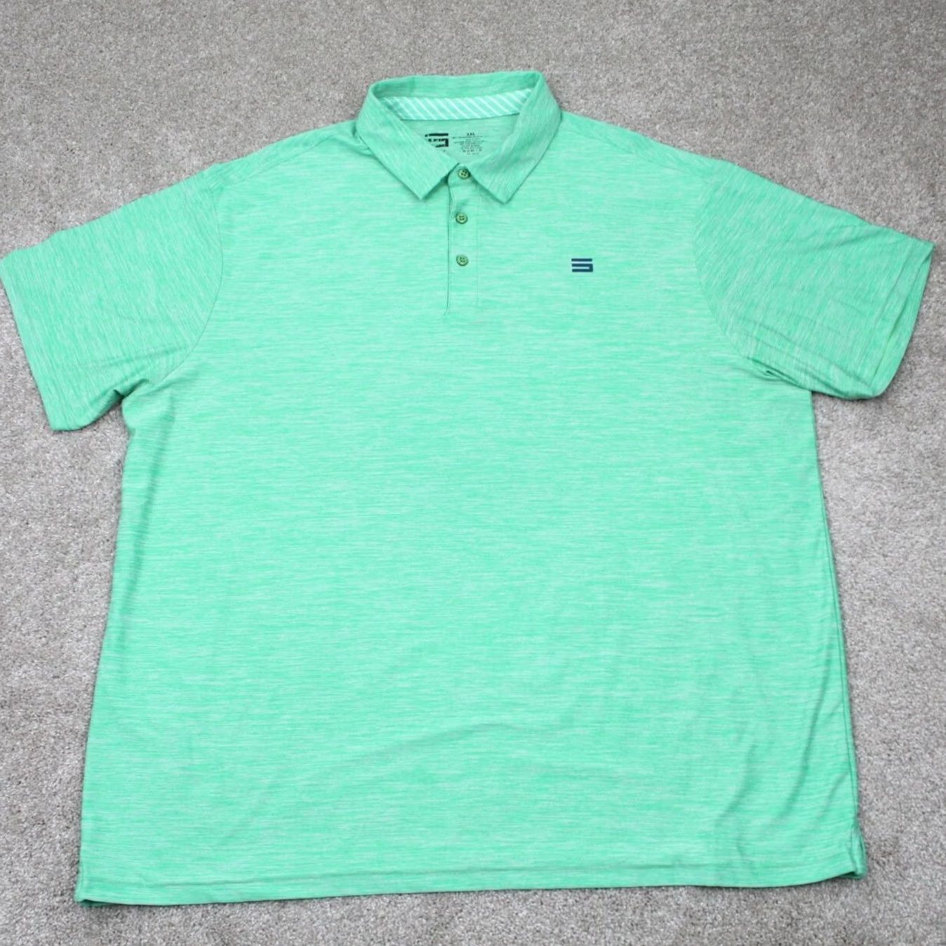 Vintage Three Sixty Six Polo Shirt Mens 3XL Green Performance Stretch S/S Polo Shirt Golf Tennis Walking Mens 3XL Green Size US XXL / EU 58 / 5 - 2 Thumbnail
