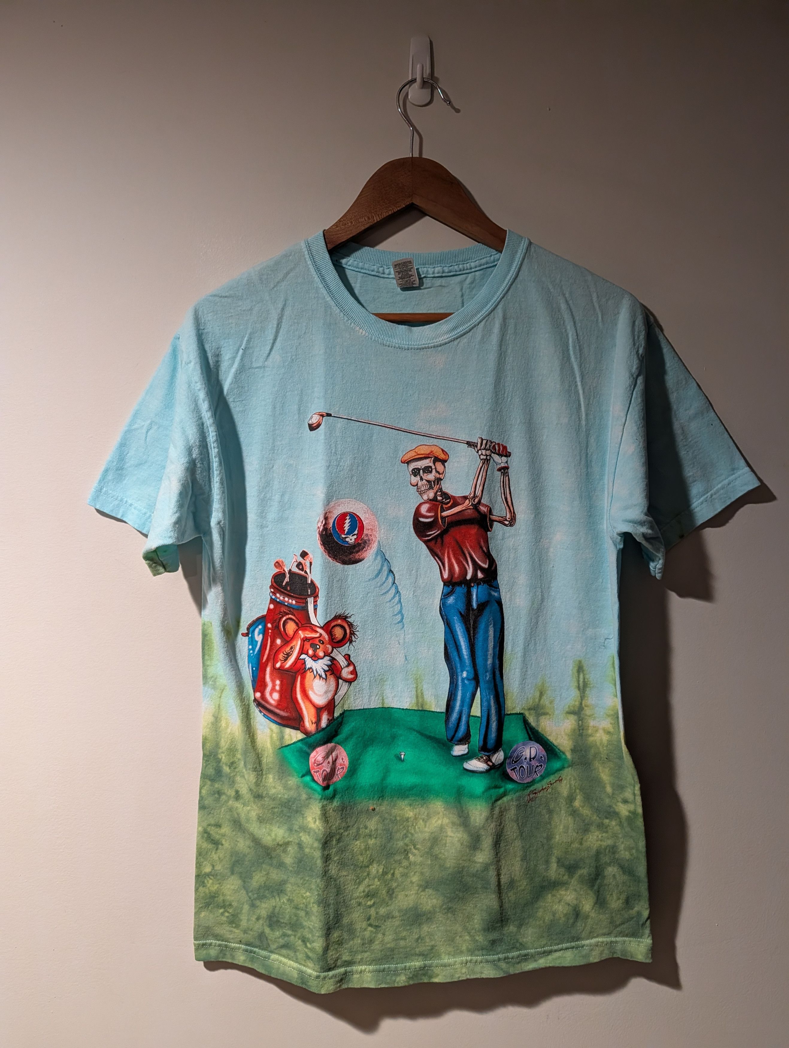 Grateful Dead Grateful Dead Dancing Bears Liquid Blue Golf Tour T-Shirt Size US M / EU 48-50 / 2 - 1 Thumbnail
