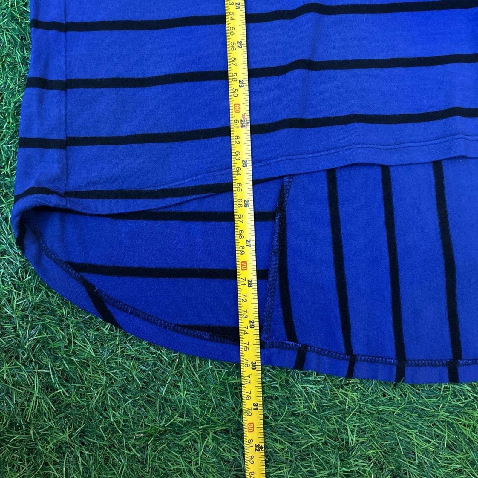Other Women's Blue/Black Striped Cable & Gauge Tee Size L / US 10 / IT 46 - 3 Thumbnail