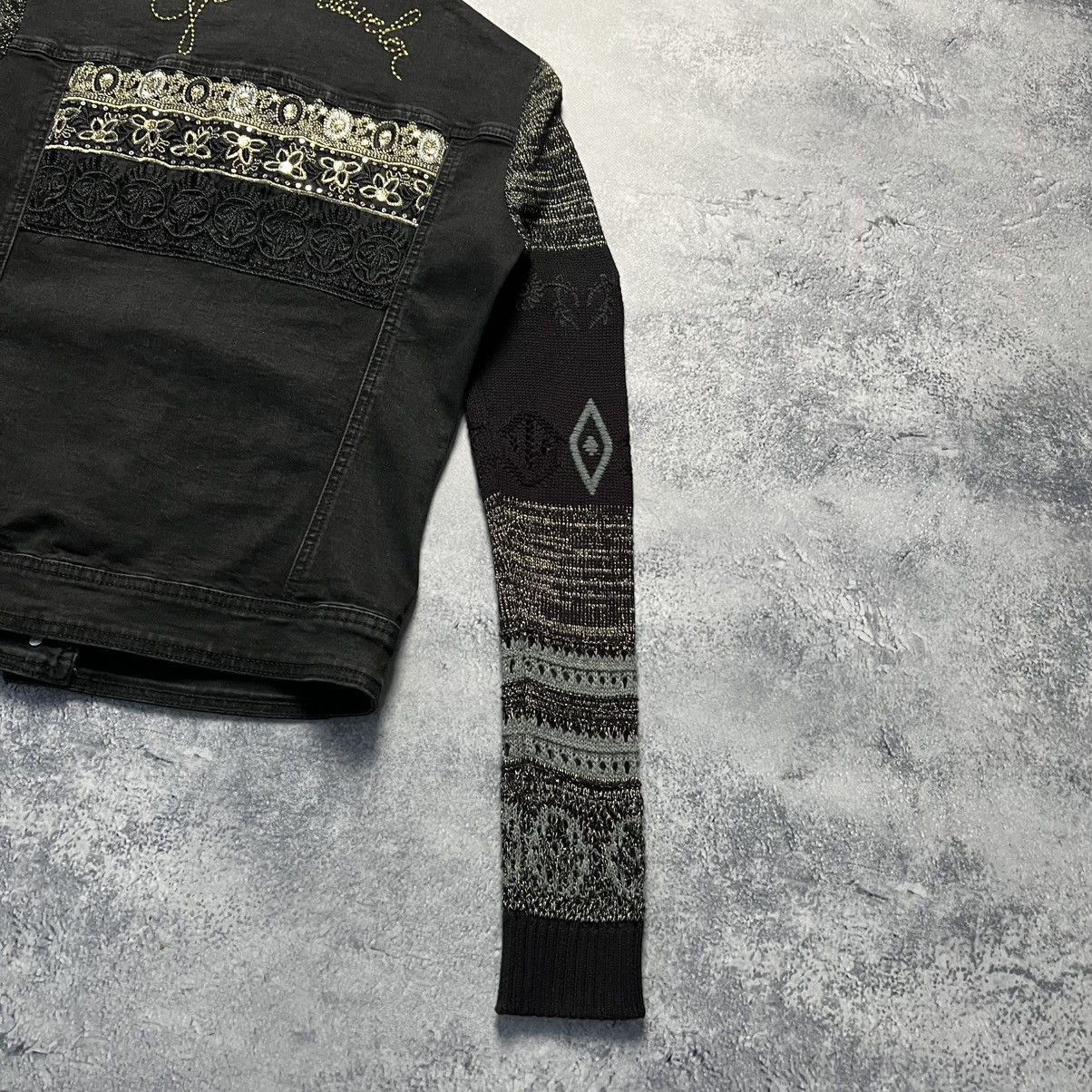 Desigual × Vintage Vintage Desigual Denim Jacket Knitted Sleeve Y2K Streetwear Size XS / US 0-2 / IT 36-38 - 15 Thumbnail