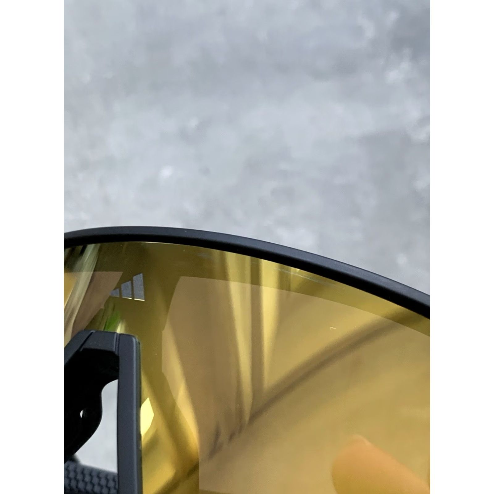 Adidas ADIDAS Sunglasses ANEMOS SPORT RUNNING Shield Black UNISEX 144 mm 120 mm JJ9836 Sports Sunglasses Mens Womens Unisex Black Gold Lens 144mm 120mm Size ONE SIZE - 6 Thumbnail