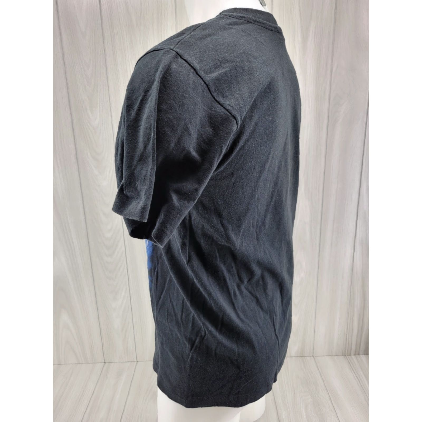 Anvil VINTAGE Anvil T-Shirt Wolf Shirt 90s Y2K Graphic Tee Mens M Black Cotton Short Sleeve Crew Neck Size US M / EU 48-50 / 2 - 7 Thumbnail