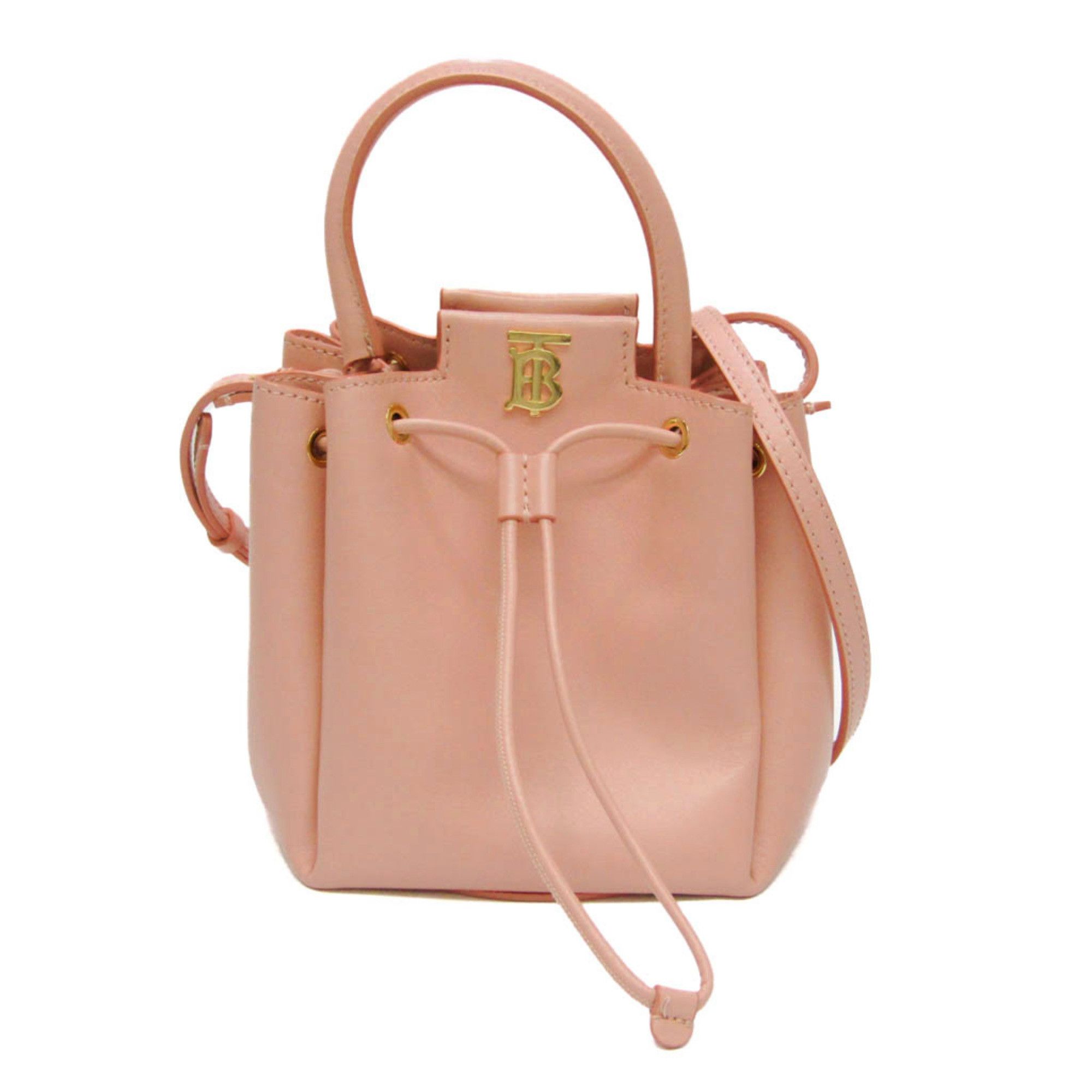 Tb Pink Leather Shoulder Bag (Pre-Owned)