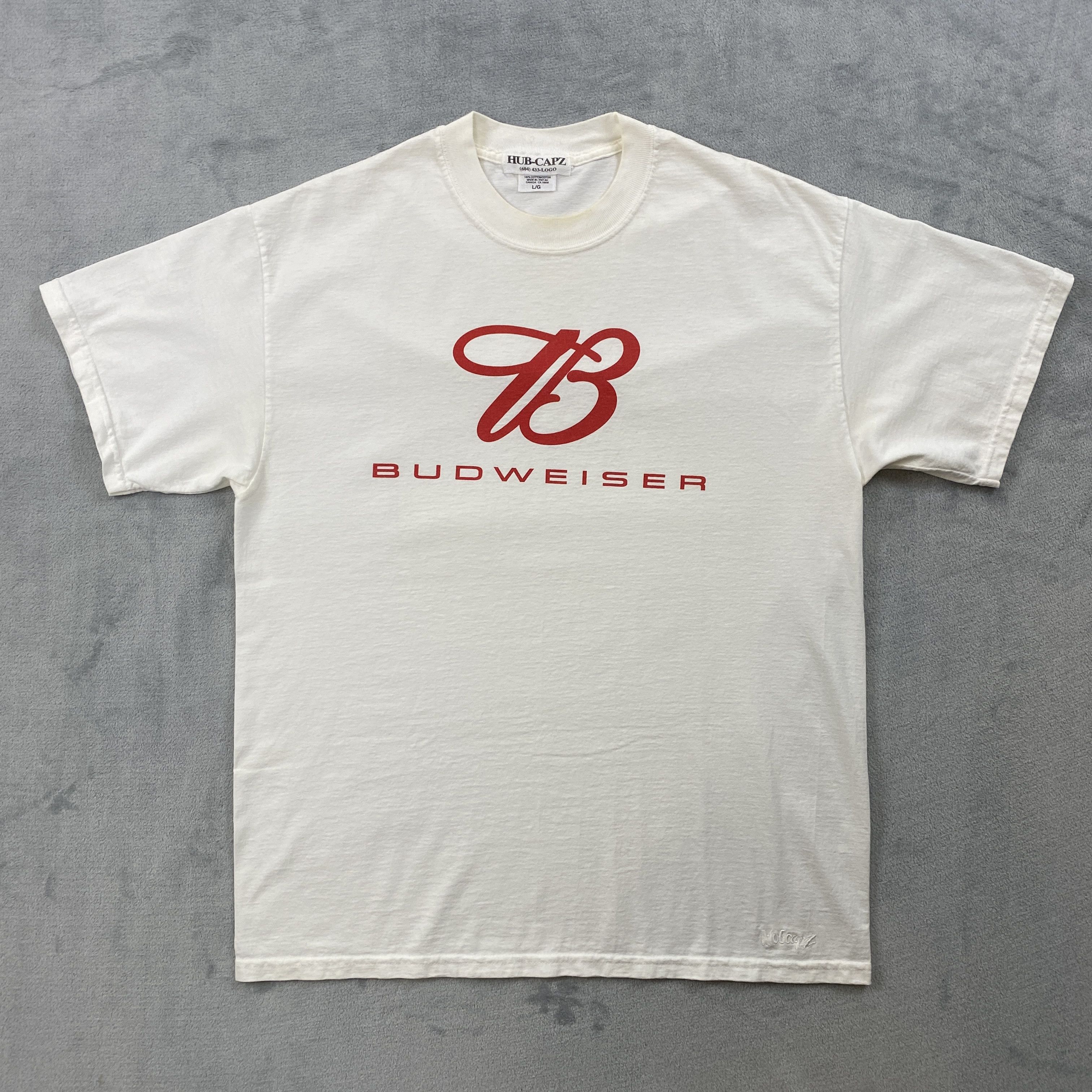 Budweiser × Made In Canada × Vintage 90s BUDWEISER Beer Logo T 