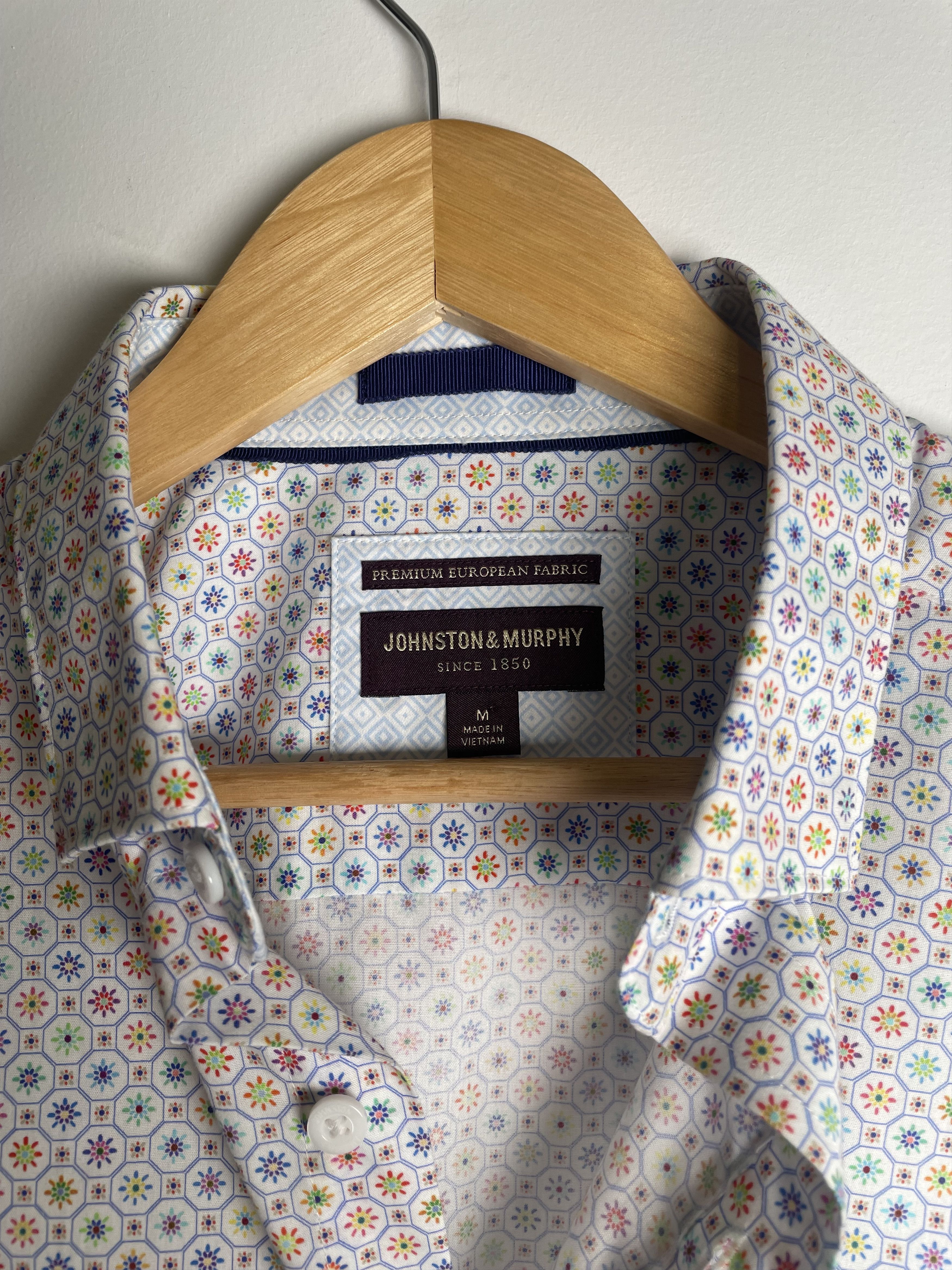 Johnston & Murphy Johnston & Murphy Premium Multi-Color Print Shirt M/L Size US M / EU 48-50 / 2 - 2 Thumbnail