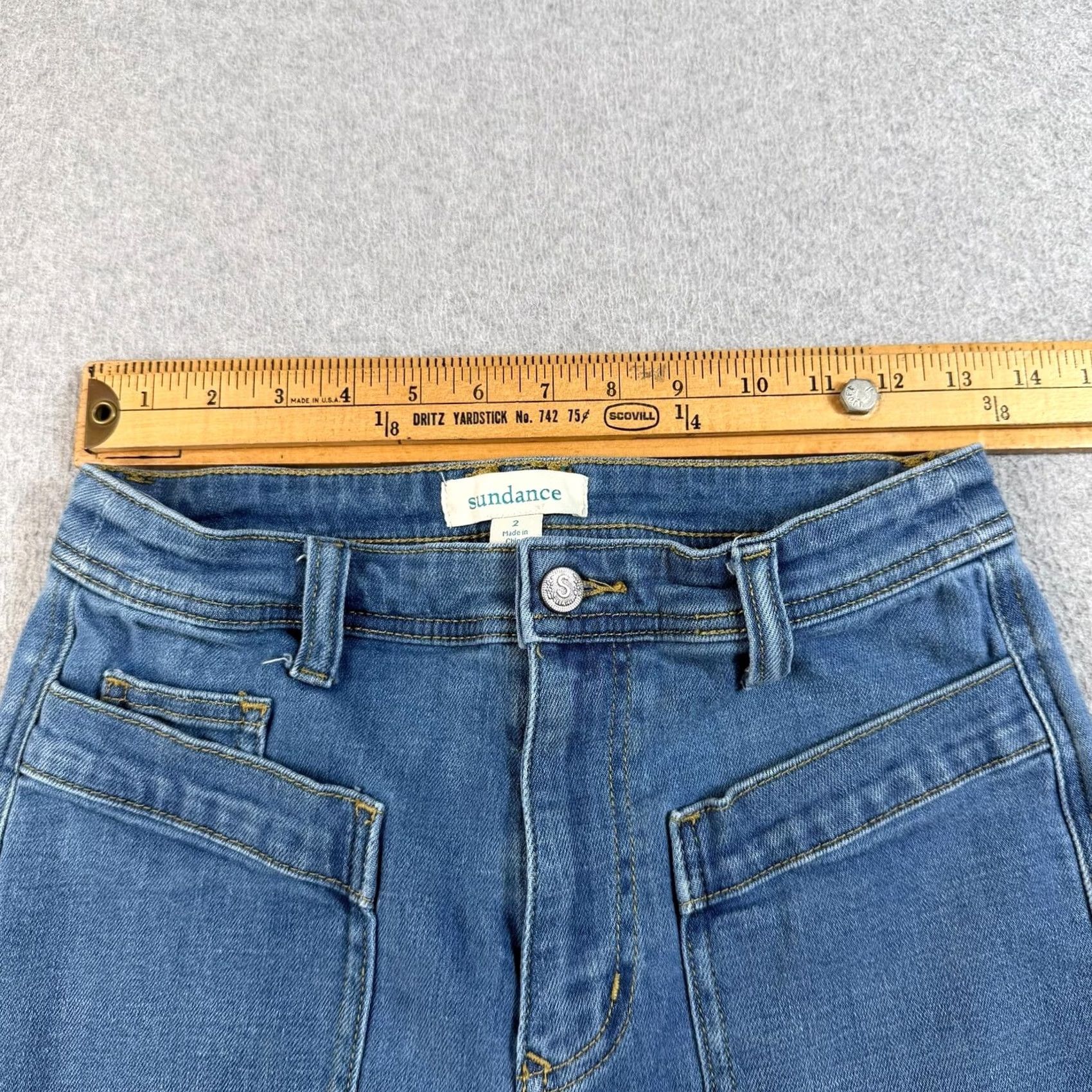 Vintage Sundance Jeans Women 2 Blue Medium Wash Straight Relaxed Denim 5-Pocket Size 26" / US 2 / IT 38 - 5 Thumbnail