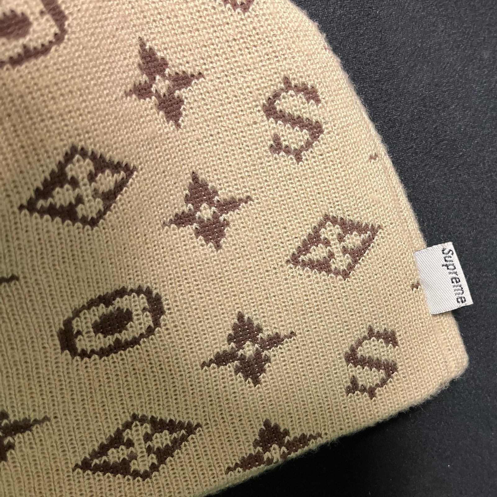 Supreme 2000 Supreme LV Monogram Tan Beanie Size ONE SIZE - 3 Thumbnail