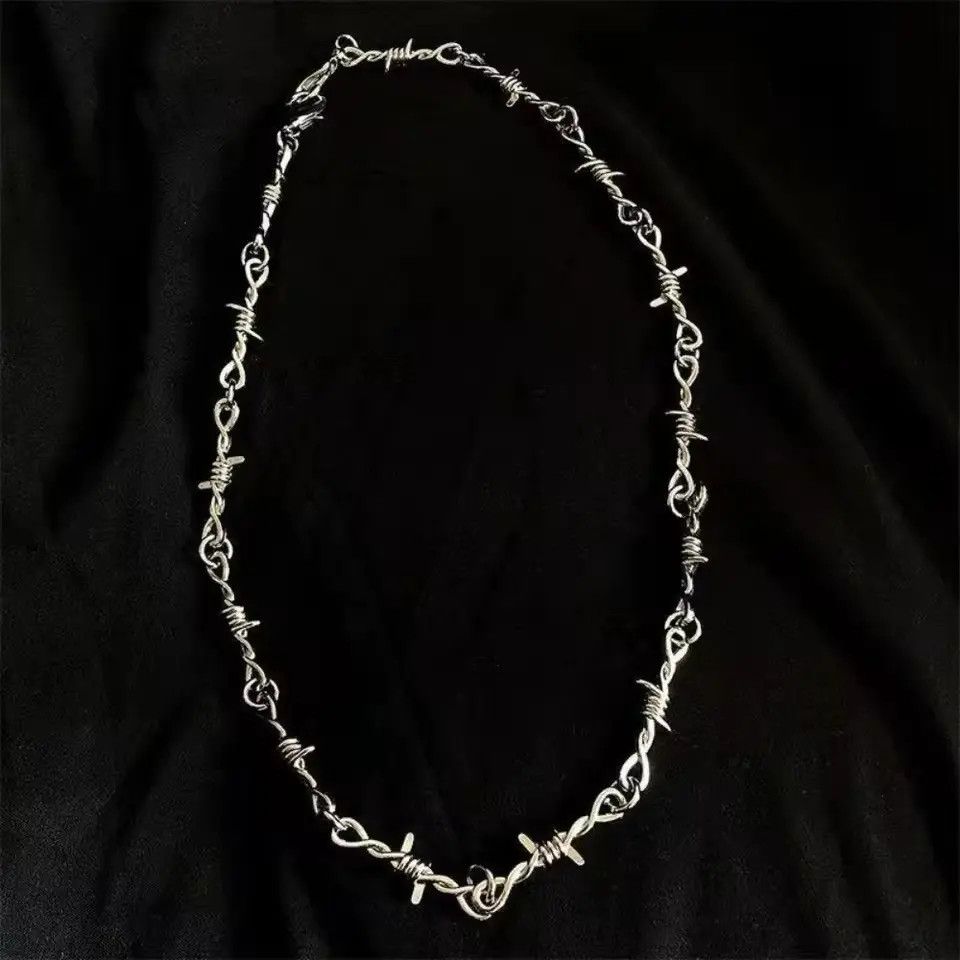 Jewelry Barb Wire Chain Necklace Size ONE SIZE - 5 Thumbnail