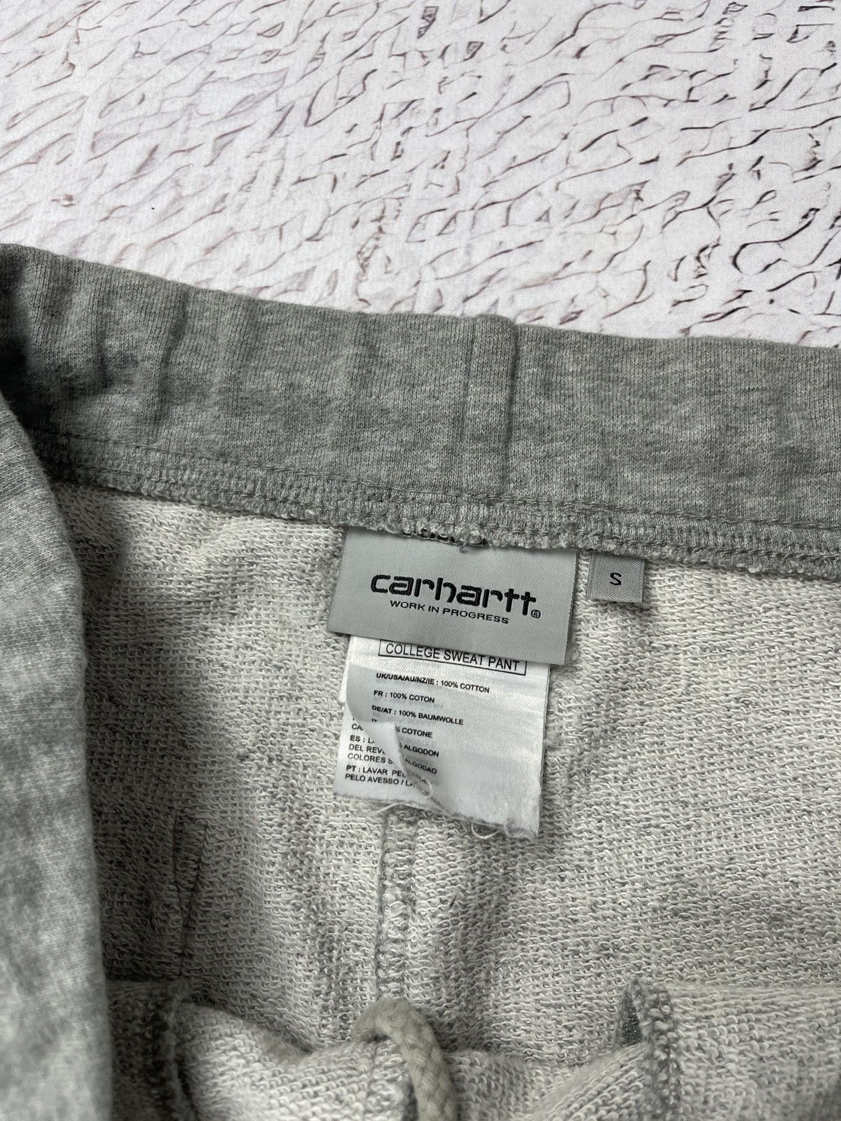 Carhartt Carhartt WIP College Sweatpants grey logo Size US 30 / EU 46 - 7 Thumbnail