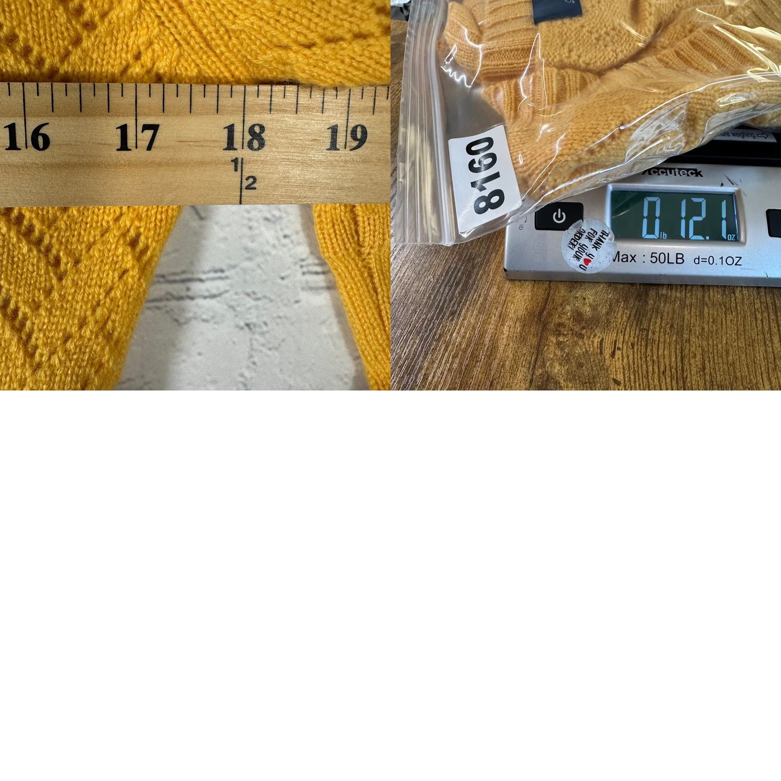 Vintage Gobi Cashmere Tunic Sweater Womens S Yellow V-Neck Chevron Pointelle Open-Knit Long Sleeve 100% Cashmere New Size S / US 4 / IT 40 - 8 Thumbnail