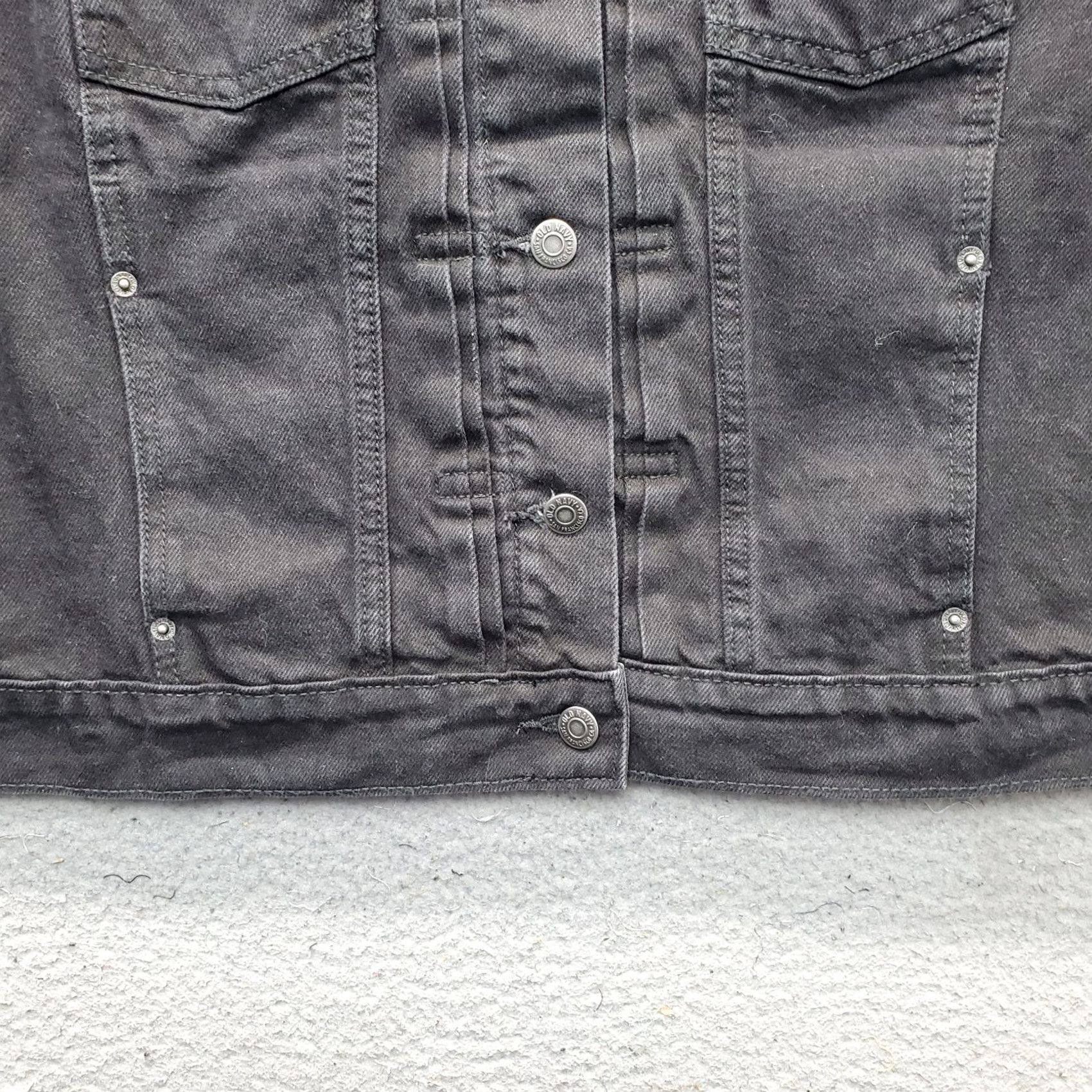 Old Navy Old Navy Jean Jacket Womens M Black Classic Long Sleeve Collar Button Front Size M / US 6-8 / IT 42-44 - 7 Thumbnail