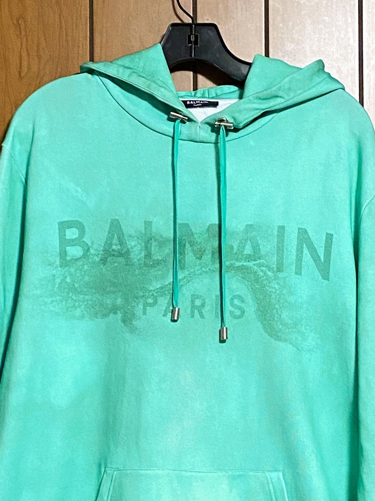 Balmain Balmain Desert Logo Printed Drawstring Hoodie size M Size US M / EU 48-50 / 2 - 6 Thumbnail