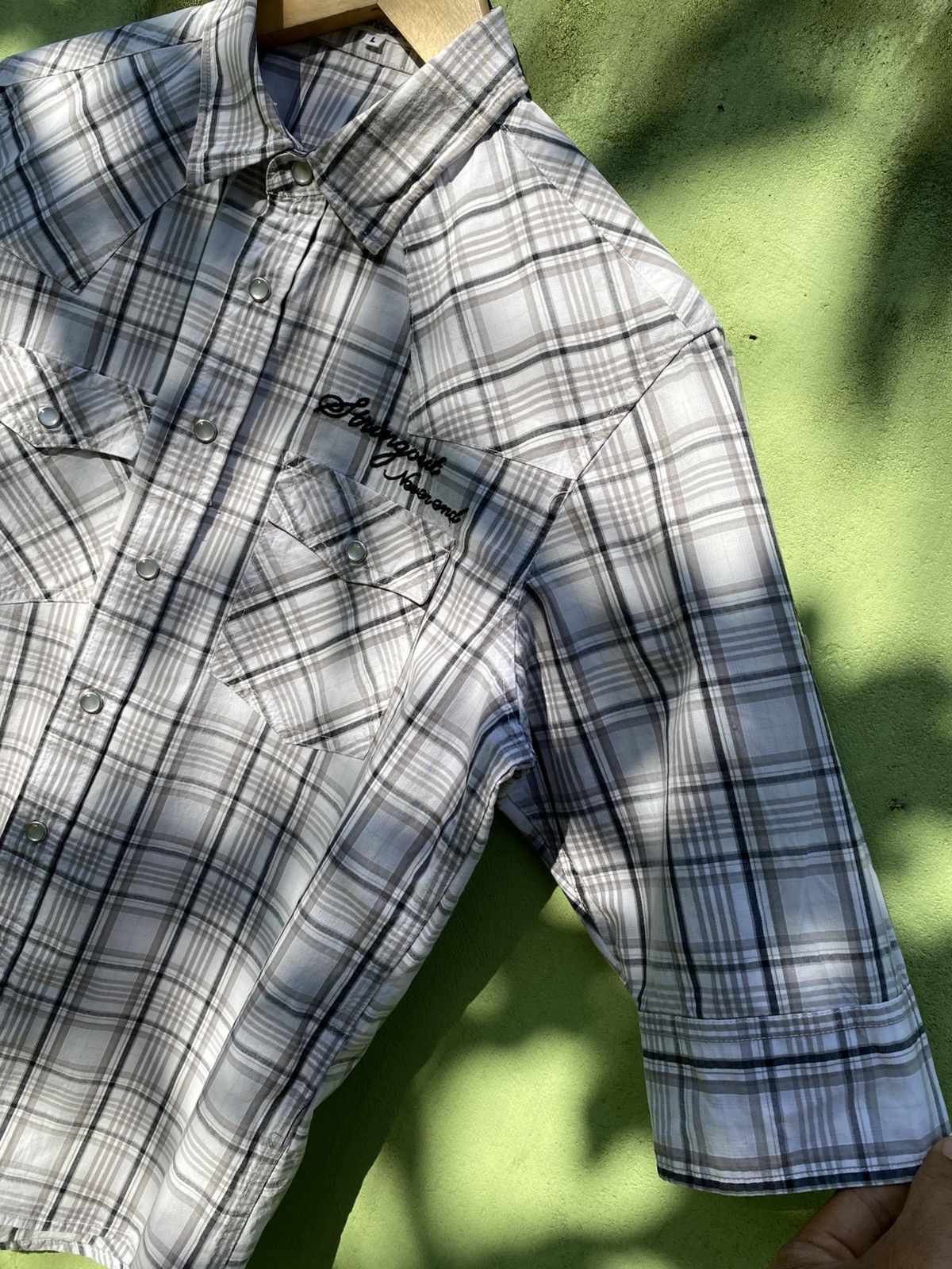 semanticdesign Semantic Design Vintage Western Plaid Snap Embroidery Detail Size US L / EU 52-54 / 3 - 5 Thumbnail