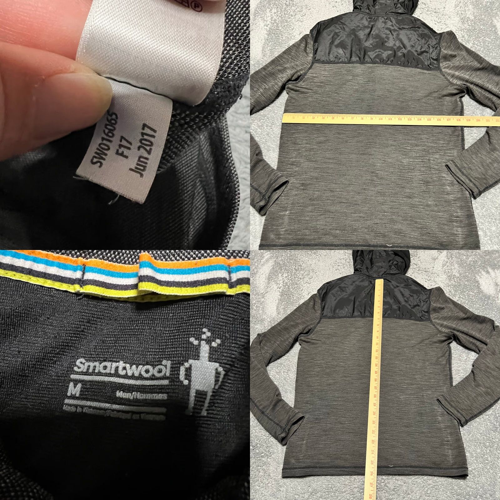 Smartwool Smartwool Merino Jacket M Mens Gray Wool Blend Full Zip Pockets Hood Windbreaker (Unless) Size US M / EU 48-50 / 2 - 8 Thumbnail