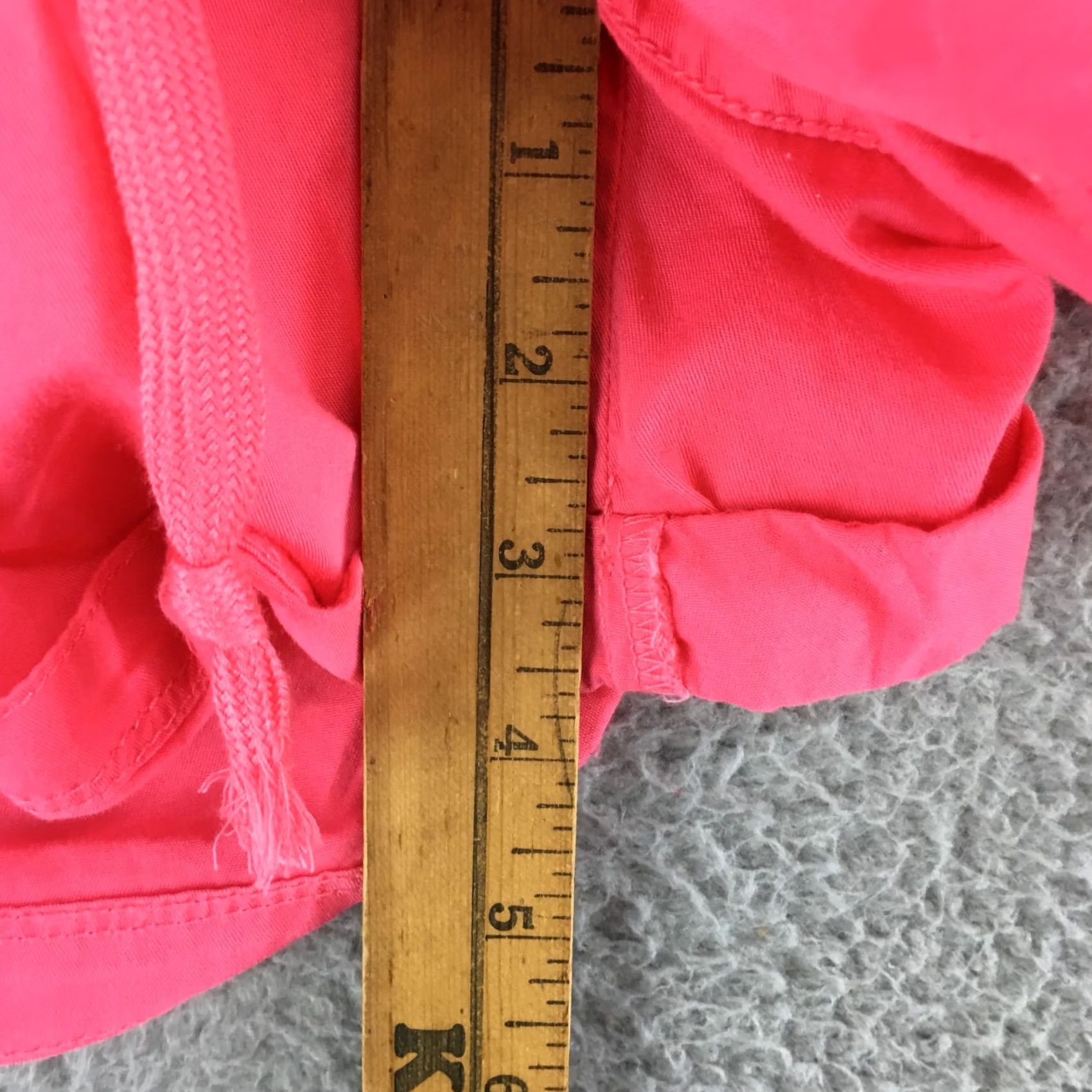 Vintage Maurices Board Shorts Womens 3 Pink Cotton Elastic Adjustable Waist Tie Pockets Size 26" / US 2 / IT 38 - 7 Thumbnail