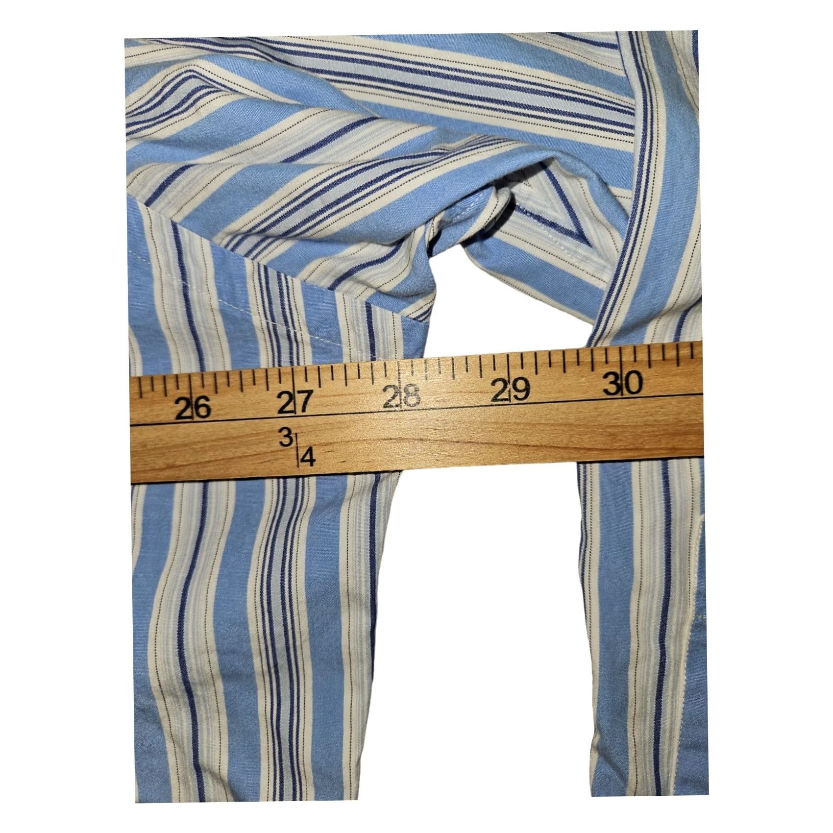Polo Ralph Lauren VINTAGE Polo Ralph Lauren Sport Button Up Shirt XXL Blue Striped Long Sleeve Preppy Men's Size US XXL / EU 58 / 5 - 3 Thumbnail