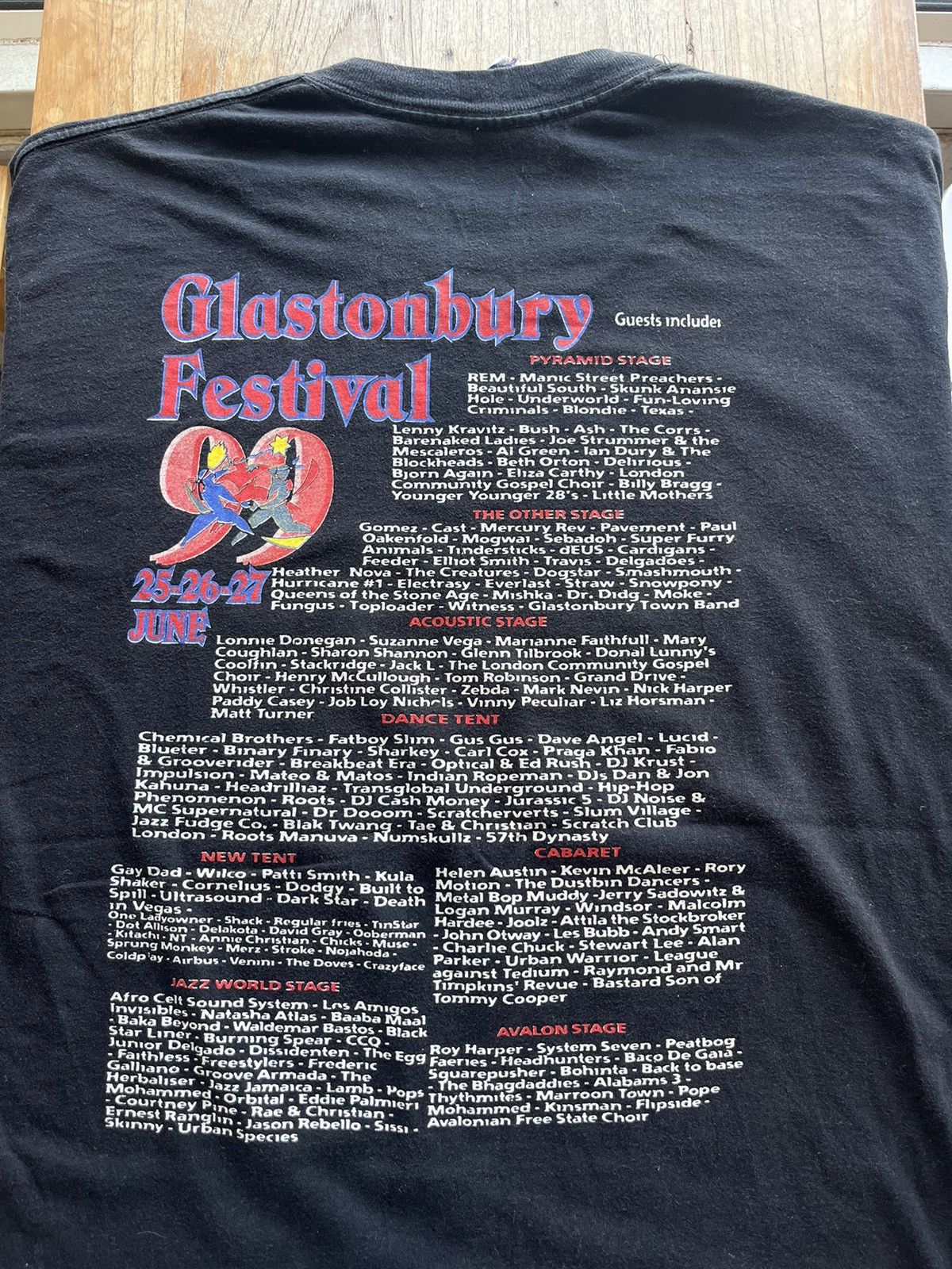 Band Tees × Vintage Vintage Glastonbury Festival 1999’s Tshirt Size US XL / EU 56 / 4 - 9 Thumbnail