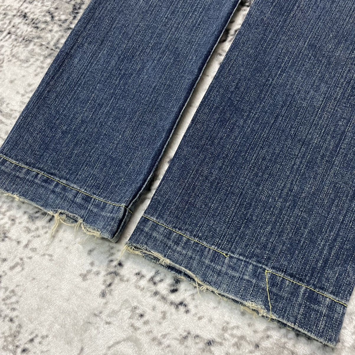 Japanese Brand Y2K Cocolulu Embroidery Wide Leg Flare Jeans Size 29" - 18 Thumbnail