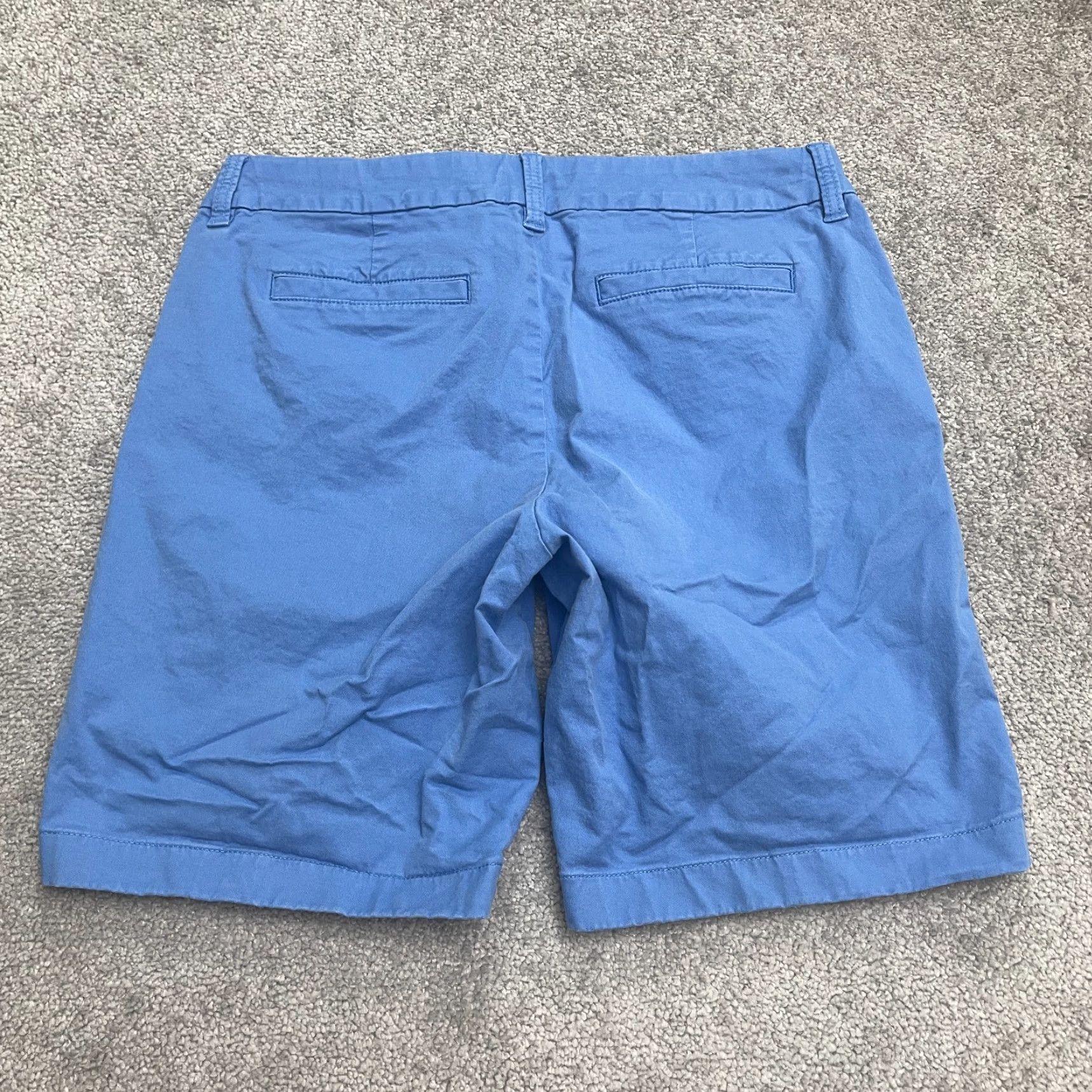 J.Crew J. Crew Chino Shorts Womens 8 Blue Mid Rise Pockets Cotton Casual Outdoor 33x9 Vintage: No Size 30" / US 8 / IT 44 - 2 Thumbnail