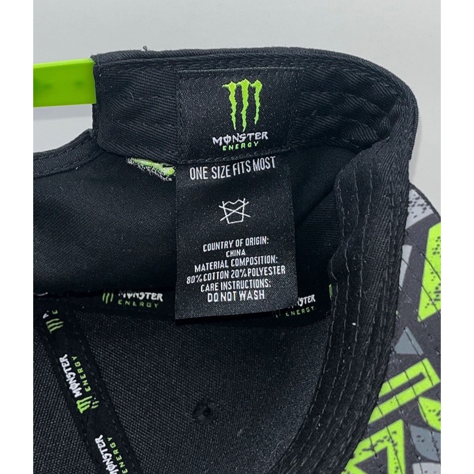 Other Monster Energy Snapback Hat Logo Cap Rare Underbrim Pattern Size ONE SIZE - 9 Thumbnail