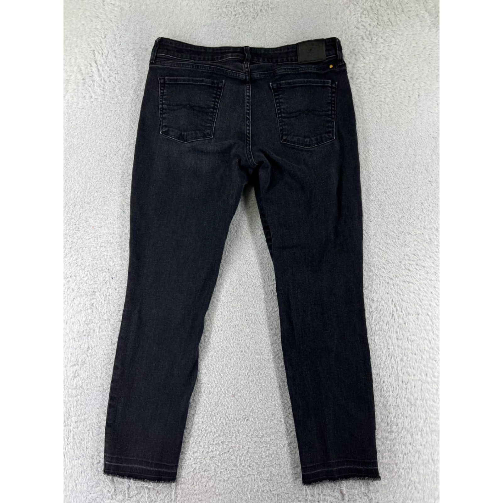 Lucky Brand Lucky Brand Jeans Womens 10 Black Denim Distressed Capri 5-Pocket 25.5in Inseam Cotton Medium Wash Vintage No Size 32" / US 10 / IT 46 - 2 Thumbnail