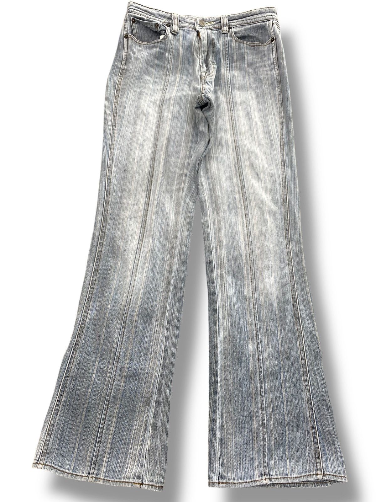 Japanese Brand Japanese Brand Blue Wash Arrow Line Style Flare Jeans Size US 28 / EU 44 - 1 Thumbnail