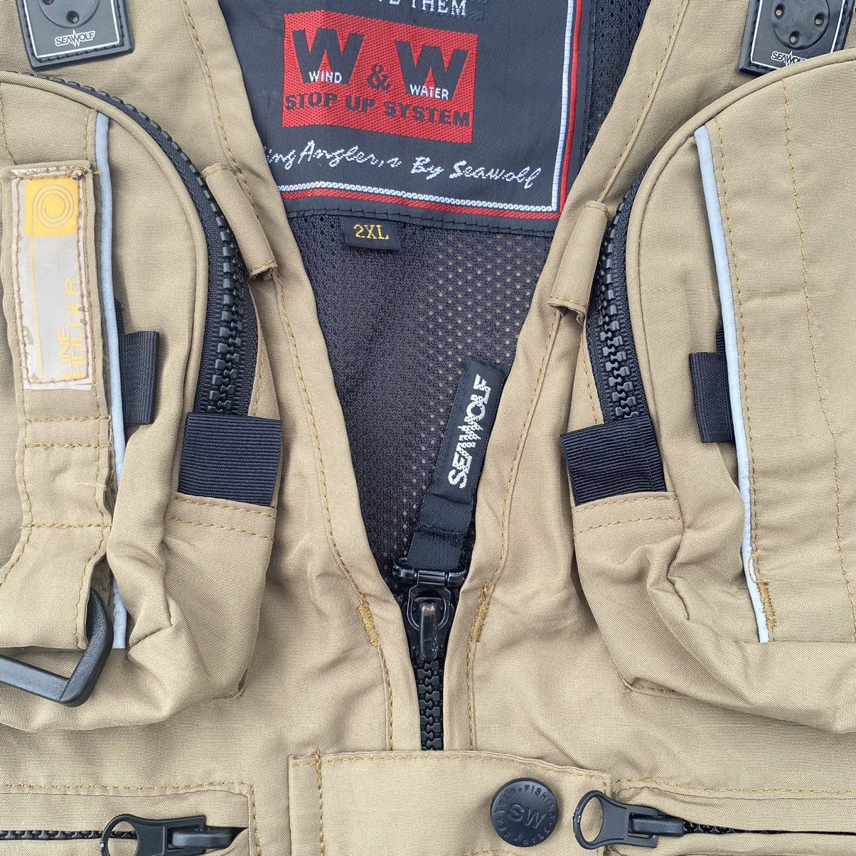 Hunter × Japanese Brand × Vintage SeaWolf Hunters Fishing Angler’s Gear Multi Pocket Vest Size US XXL / EU 58 / 5 - 10 Thumbnail