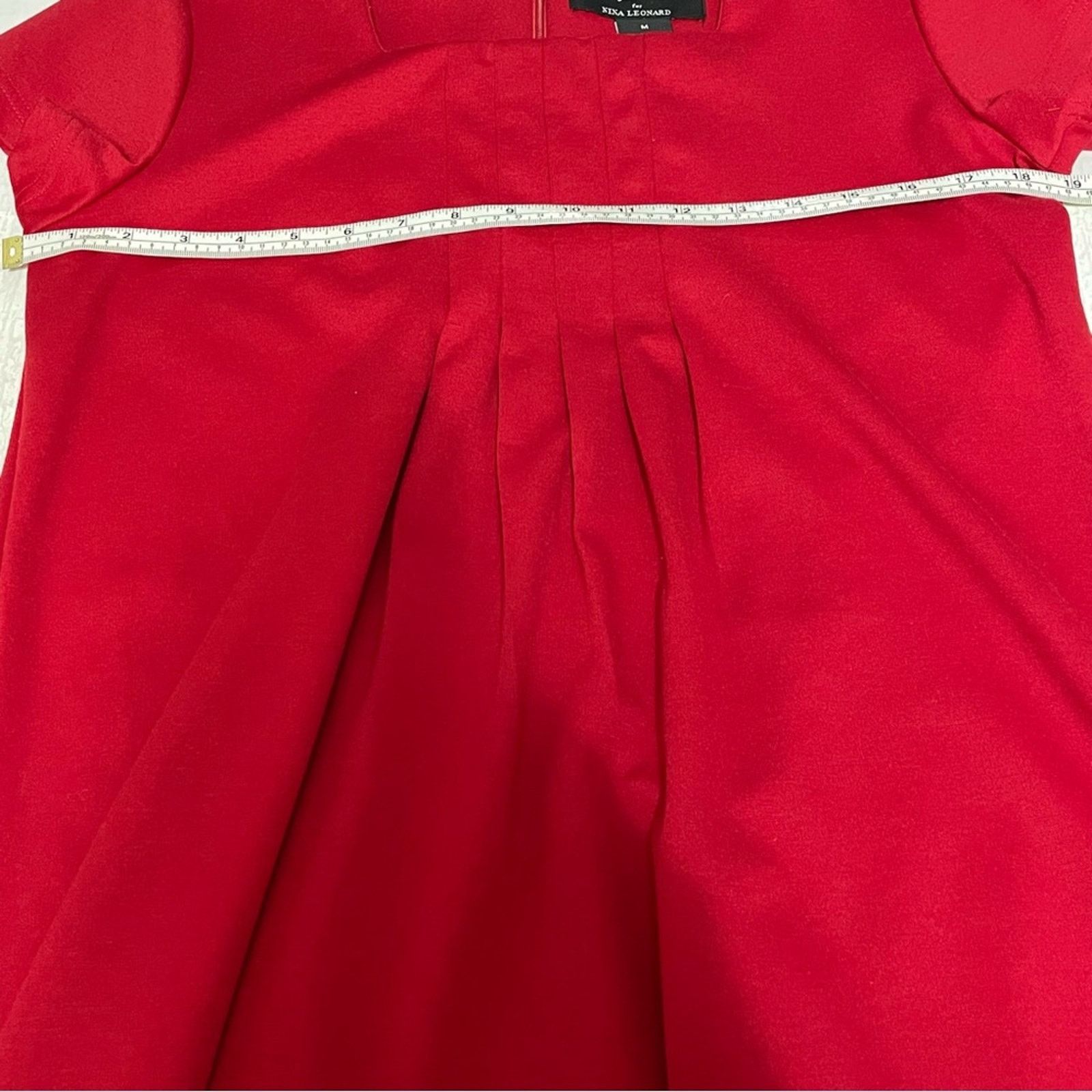 Other Lennie Nina Leonard Red Sheath Dress Medium Darted Size M / US 6-8 / IT 42-44 - 5 Thumbnail