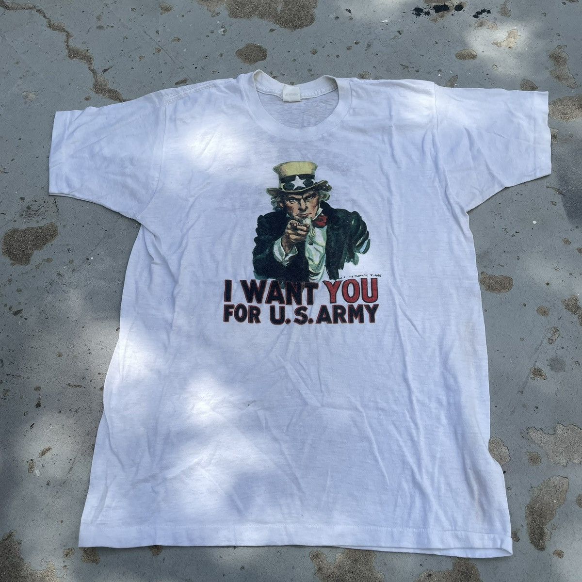 Vintage Vintage Uncle Sam Paper Thin Tee Size US L / EU 52-54 / 3 - 1 Thumbnail