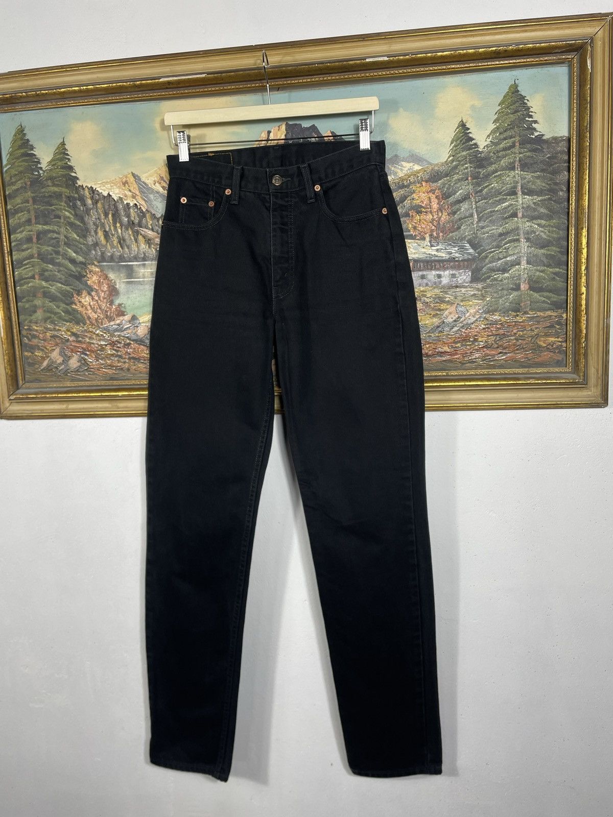 Levi's × Vintage Levi’s Vintage 80s Black Denim Jeans Trousers Orange Tab Size US 30 / EU 46 - 4 Thumbnail