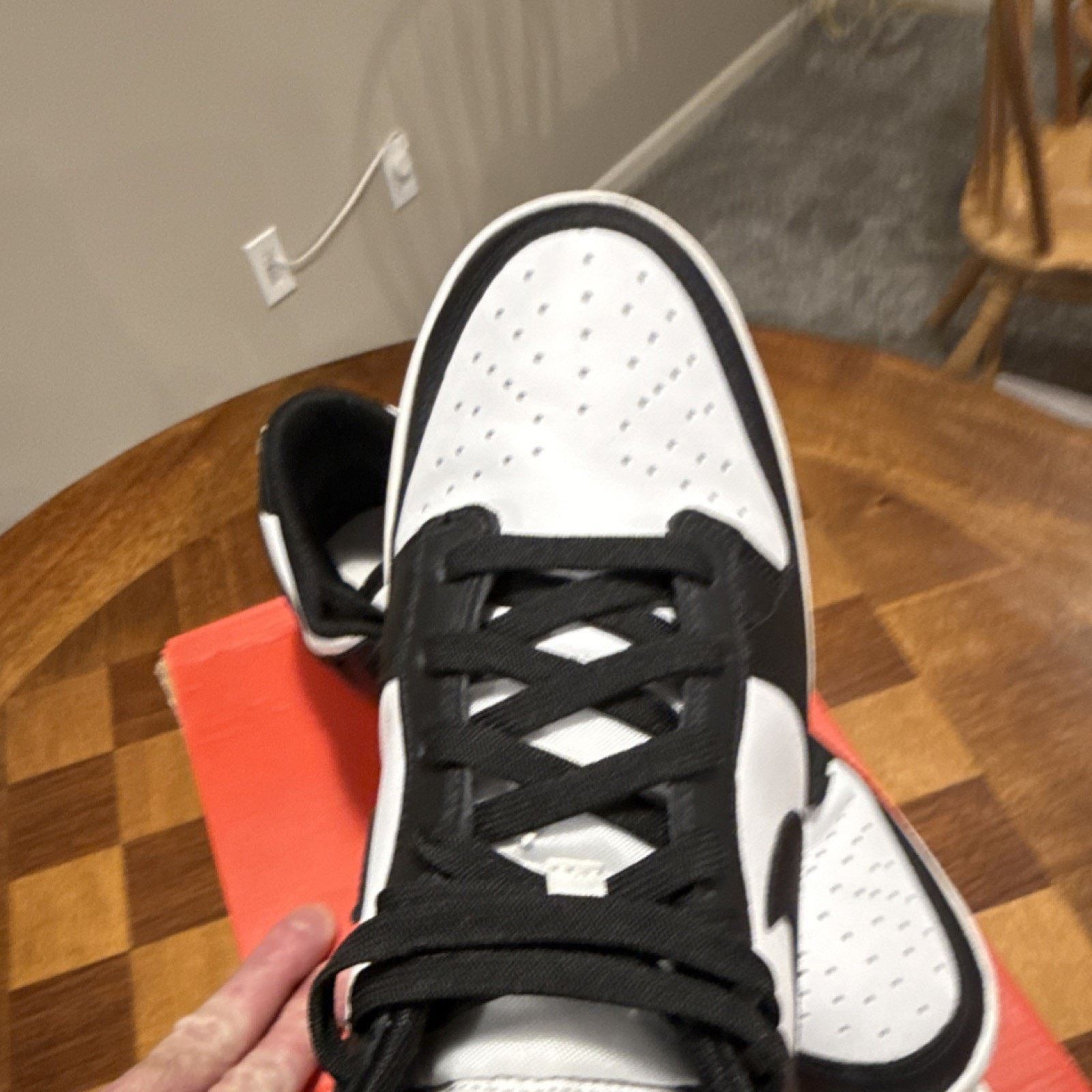 Nike Nike Dunk Low Retro White Black Panda Size US 11.5 / EU 44-45 - 7 Thumbnail