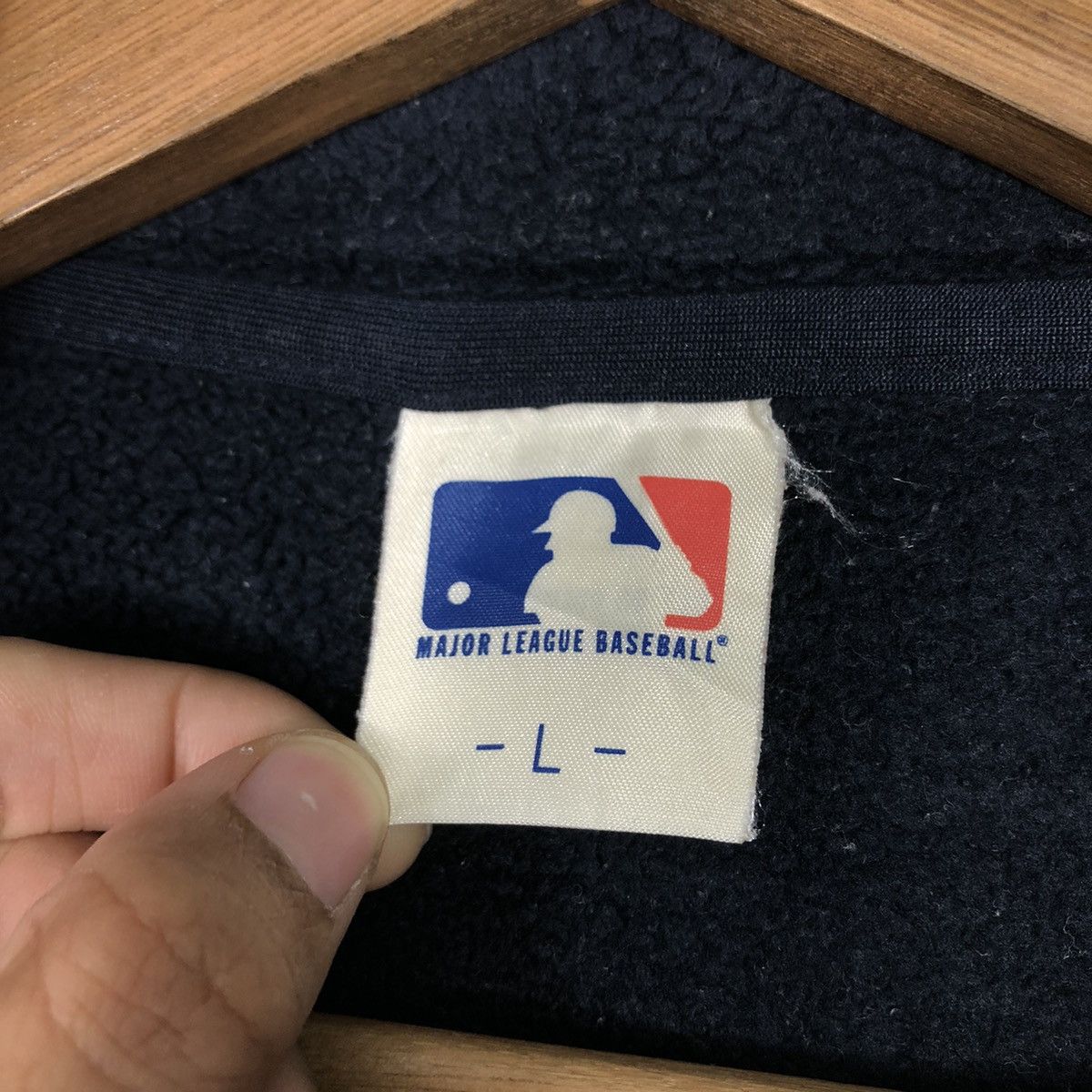 Japanese Brand Vintage Half Zipper Fleece Jacket New York Yankees Big Logo Size US L / EU 52-54 / 3 - 16 Thumbnail