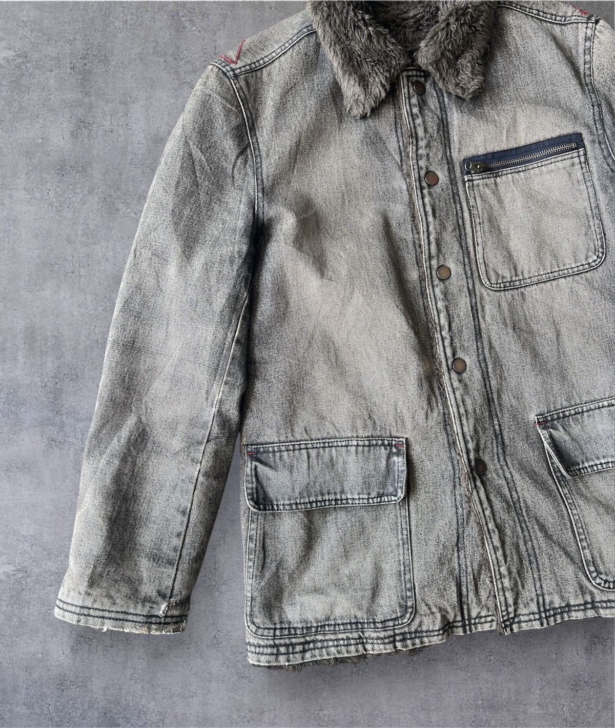 If Six Was Nine × Japanese Brand × PPFM VINTAGE PPFM SHERPA QUILTED LINED BUTTON UP JACKET Size US M / EU 48-50 / 2 - 5 Thumbnail