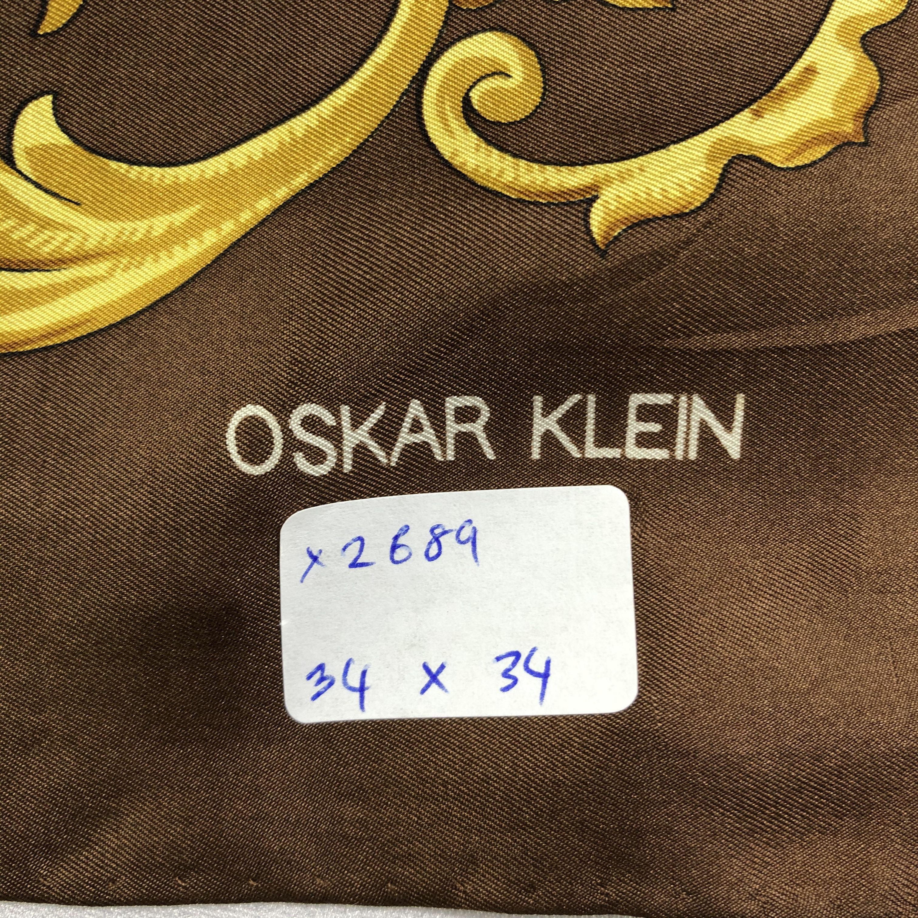 Vintage Vintage Oskar Klein Silk Scarf Size ONE SIZE - 9 Thumbnail