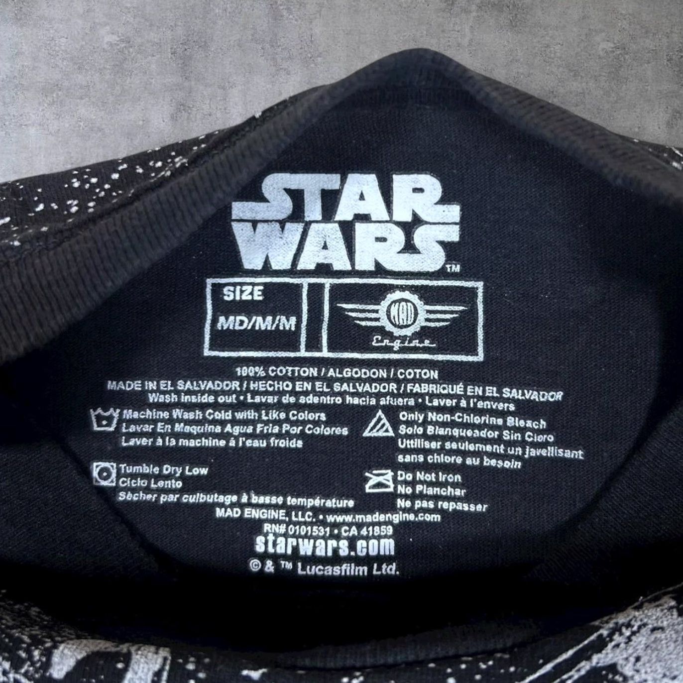 Mad Engine Mad Engine Star Wars Tie Fighter Sci-Fi Movie All-Over Print Graphic T-Shirt Medium Size US M / EU 48-50 / 2 - 4 Thumbnail