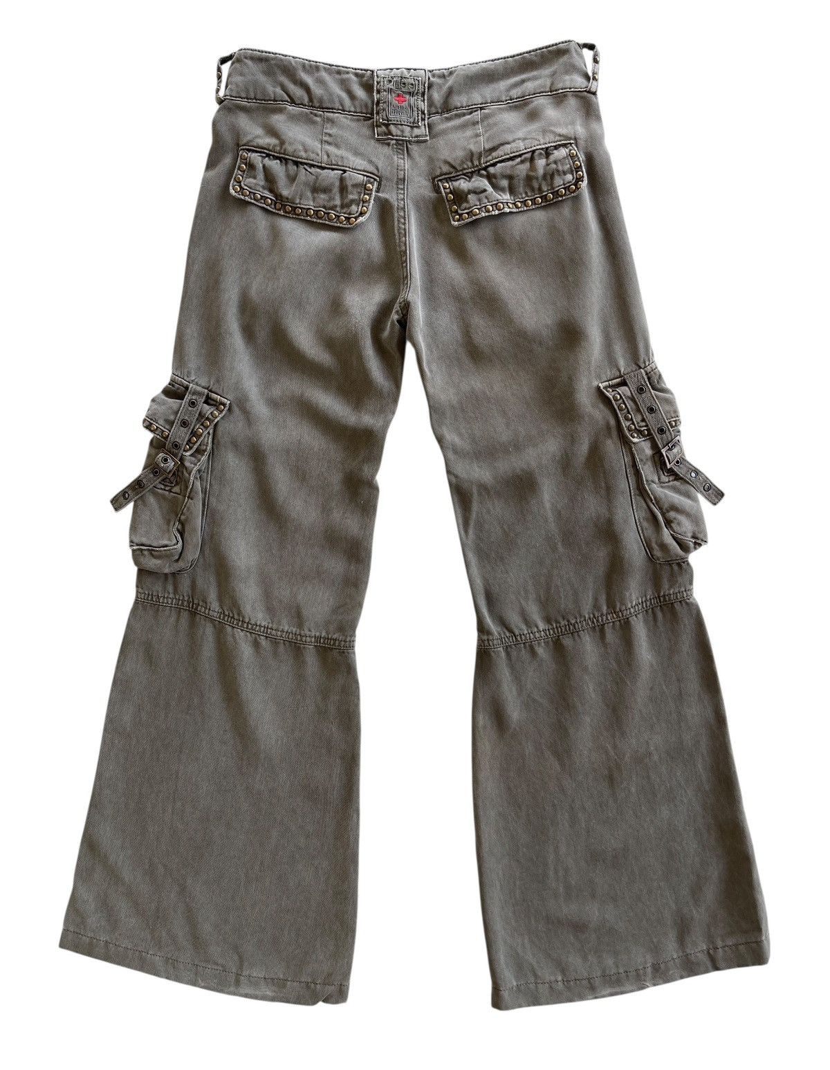 Cook Jeans Y2K Studded Bondage Flare Cargo If Six Was Nine Pants Size 28" / US 6 / IT 42 - 9 Thumbnail
