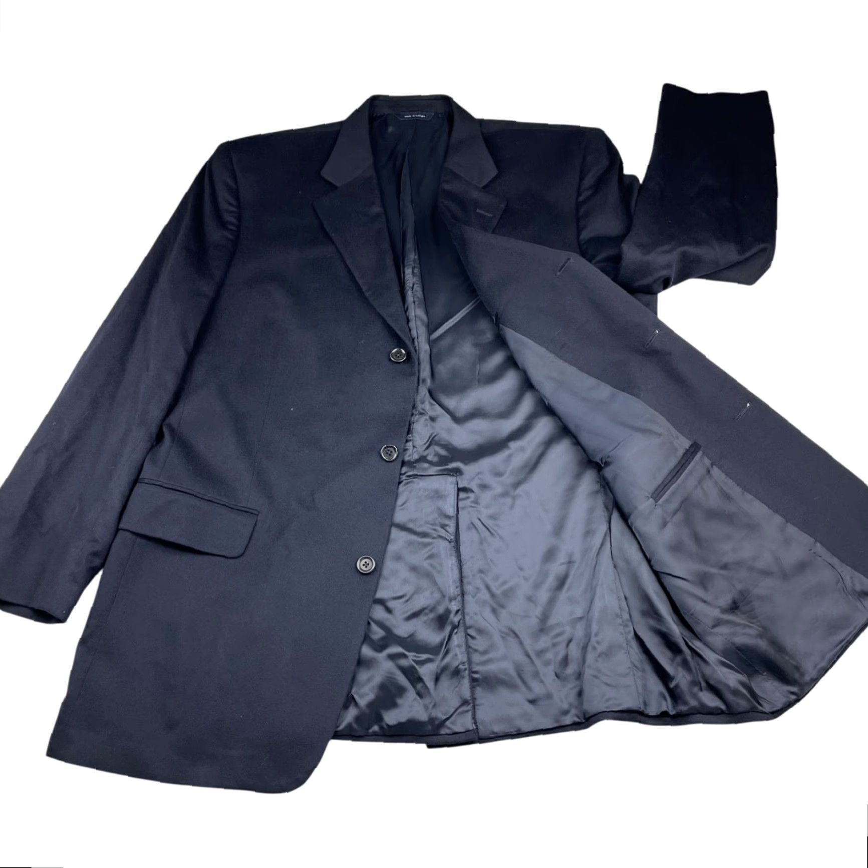 Brooks Brothers Brooks Brothers x Loro Piana Mens Blazer 3-Button Navy Blue 100% Cashmere 46 Long Regular Fit Mens Womens Womens Size 46R - 3 Thumbnail