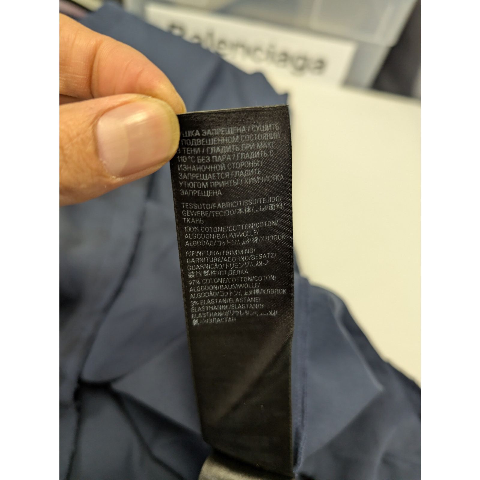 Balenciaga o1rshd1 3B Stencil Oversized Vintage Jersey T-Shirt in Blue Size US XL / EU 56 / 4 - 18 Thumbnail