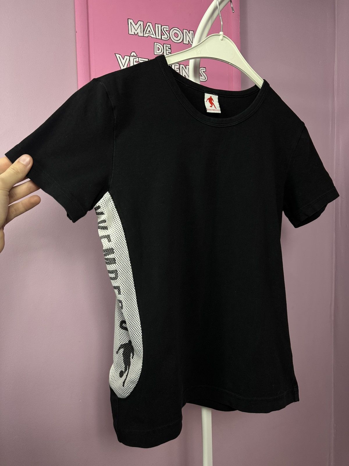 Dirk Bikkembergs Bikkembergs Logo Pattern Cotton T Shirt Crop Mesh Stretch Size US M / EU 48-50 / 2 - 6 Thumbnail