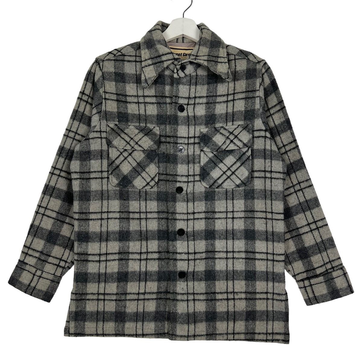 Japanese Brand × Vintage 🔥 VINTAGE STREET GUY PLAID WOOL CPO JACKET Size US M / EU 48-50 / 2 - 2 Thumbnail