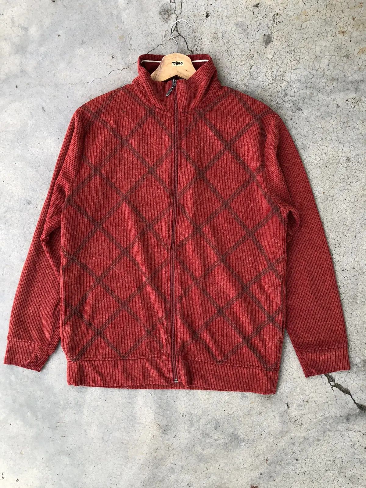 Beauty Beast × Designer × Japanese Brand Cardigan Ziper Sweater Jacket Checked Design Size US L / EU 52-54 / 3 - 1 Thumbnail
