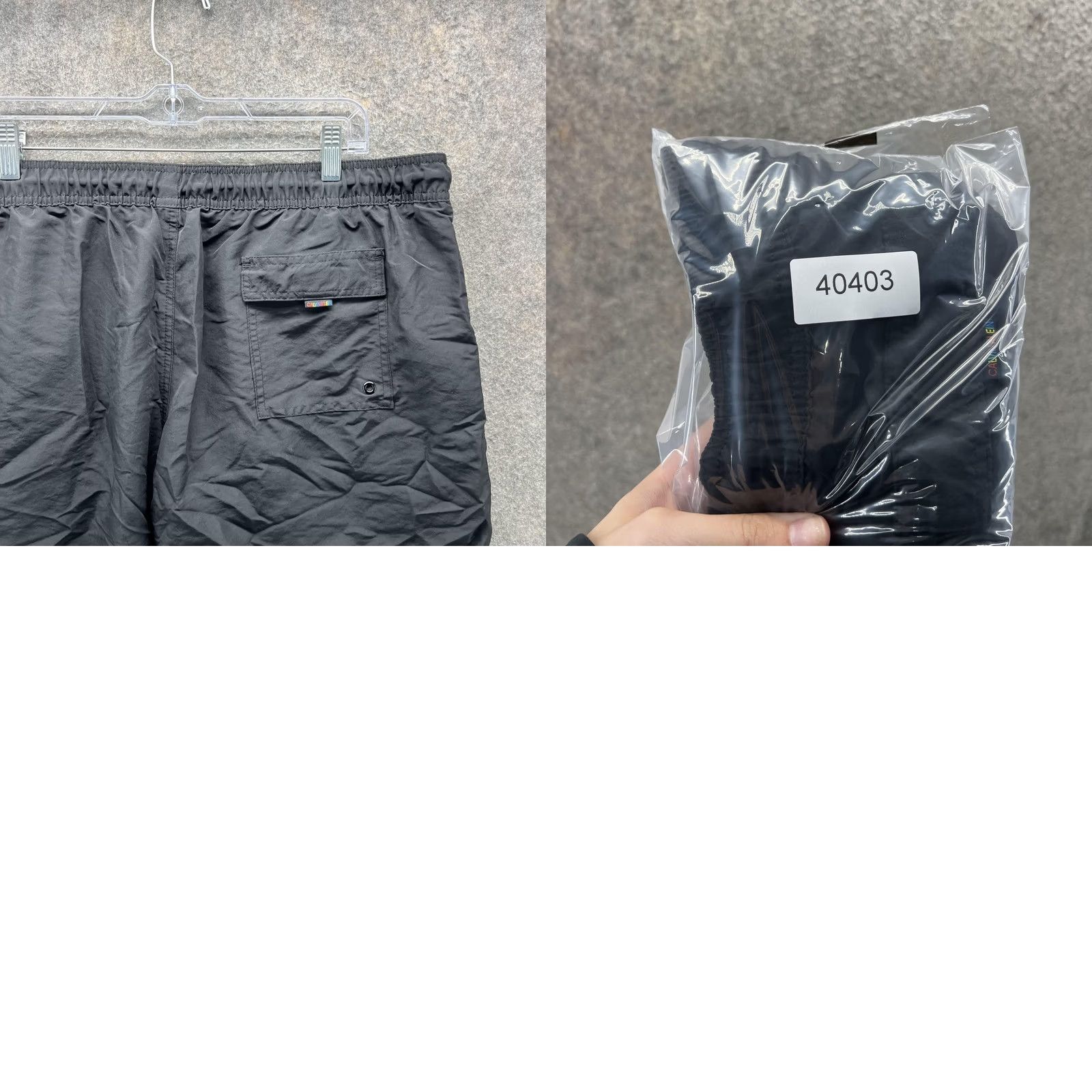 Calvin Klein Calvin Klein Swim Trunks Mens XXL Black Rainbow Pride Logo Drawstring Bottoms (Solid) Size US 39 - 8 Thumbnail