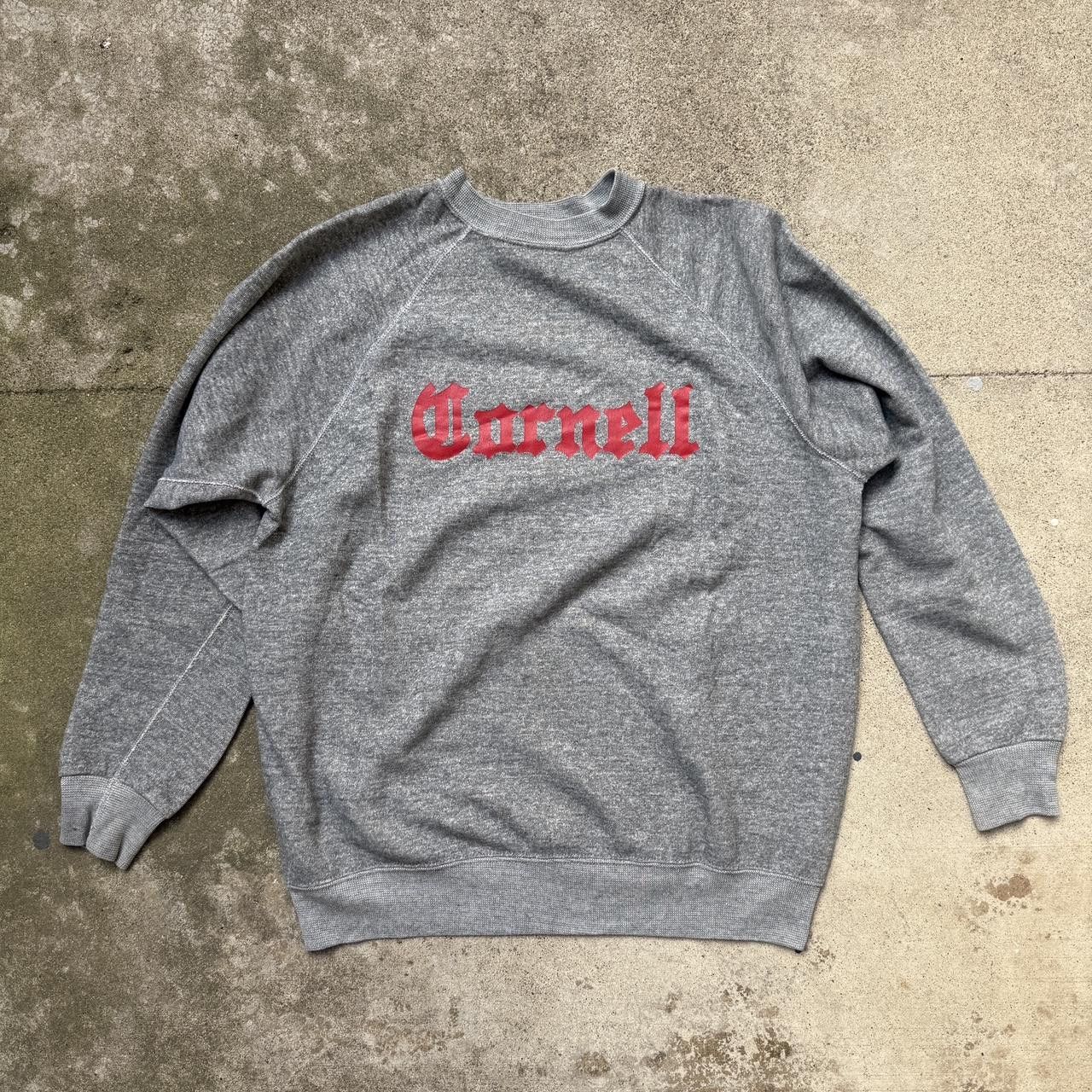 Vintage true vintage grey cornell crewneck sweatshirt collegiate Size US M / EU 48-50 / 2 - 2 Thumbnail