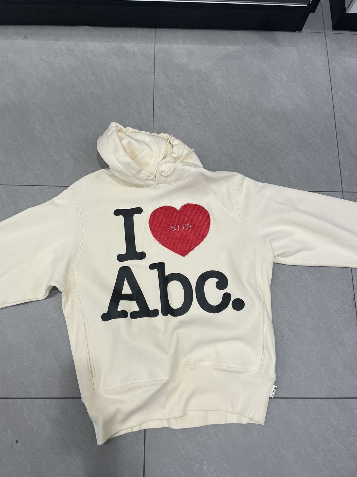 Kith x Advisory Board Crystals I Love Cream Hoodie