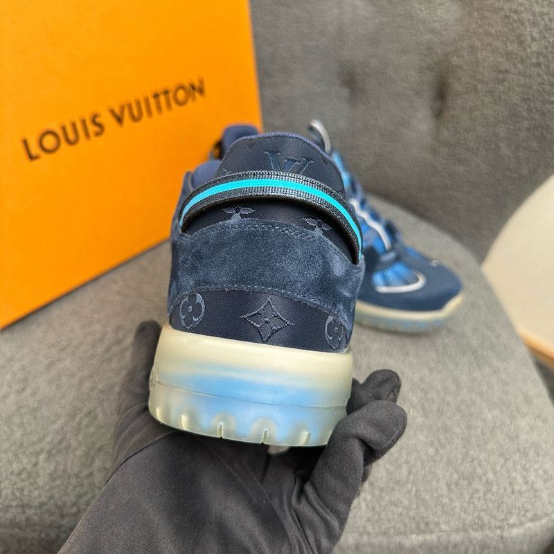 Louis Vuitton Louis Vuitton Blue Low-Top Athletic Sneakers for Men -2508 Size US 8 / EU 41 - 8 Thumbnail